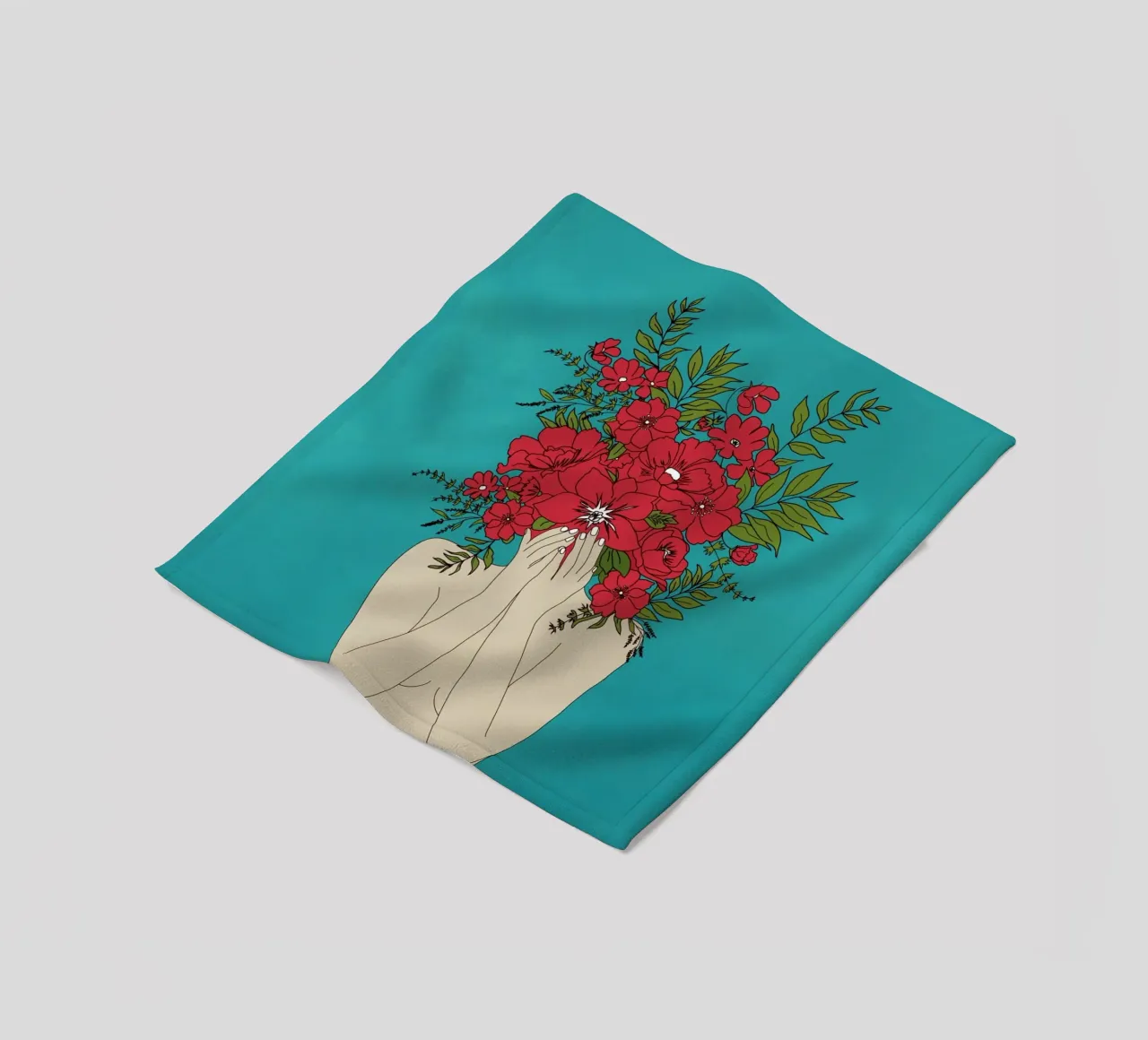 Blooming Red coperta in pile da Nadjaa