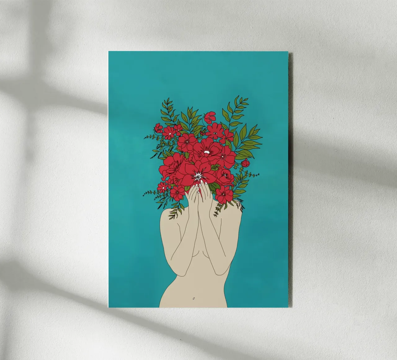 Blooming Red Alu-Dibond von Nadjaa