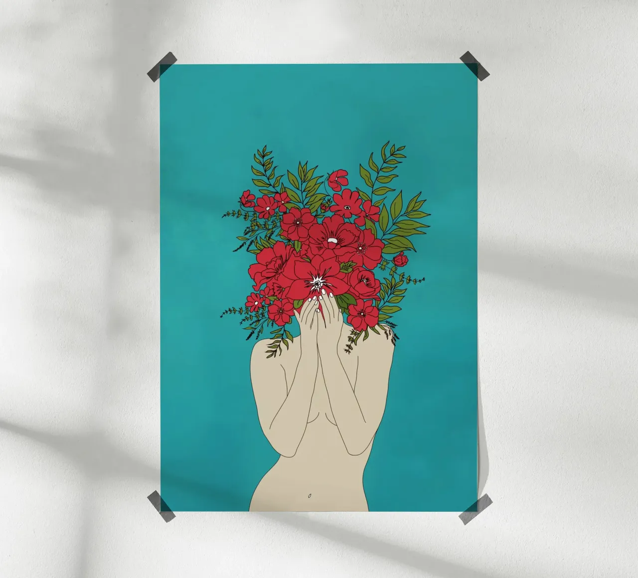 Blooming Red carta hahnemühle da Nadjaa
