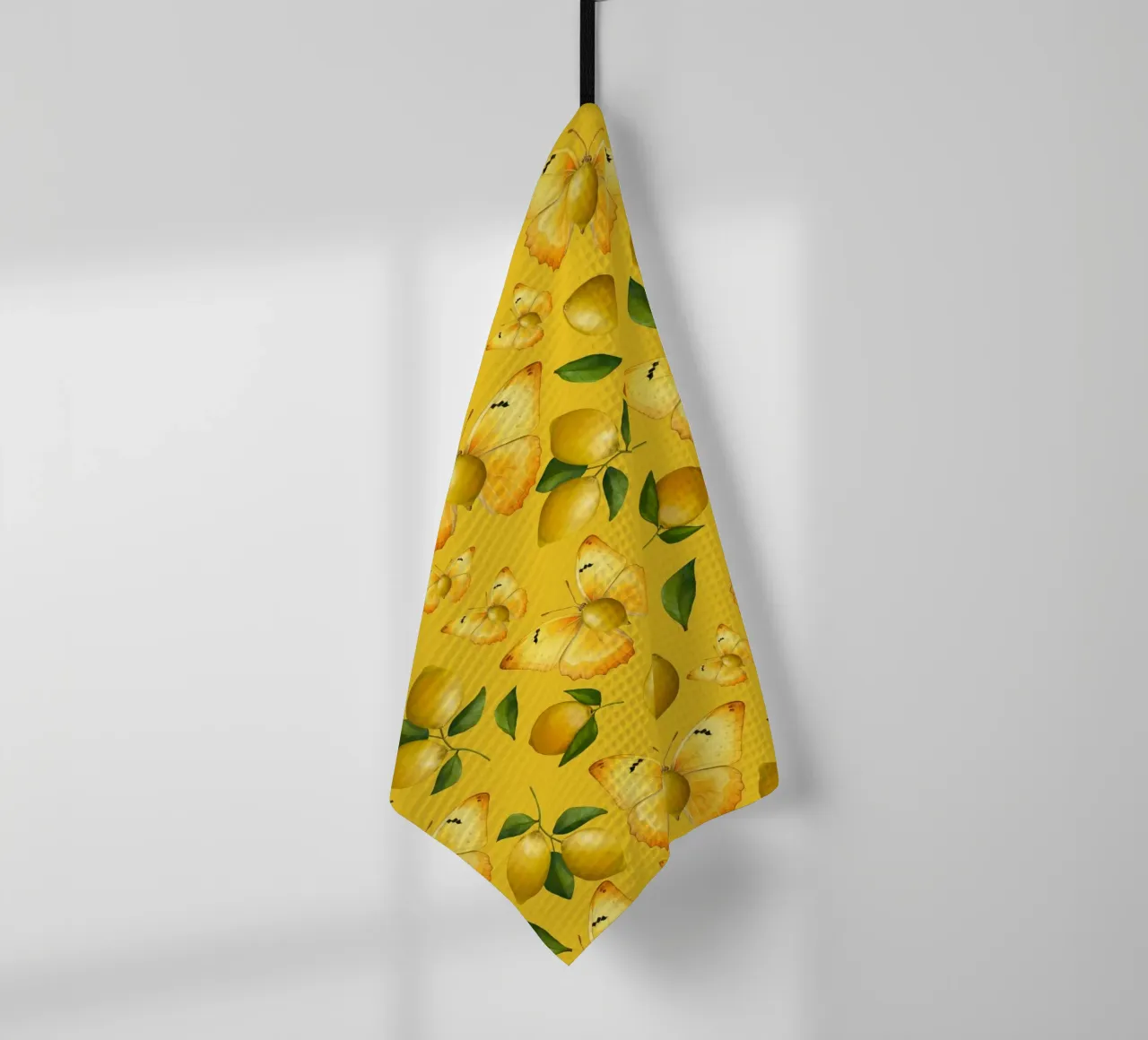 Papillon citron sur fond jaune torchon de Stilrausch
