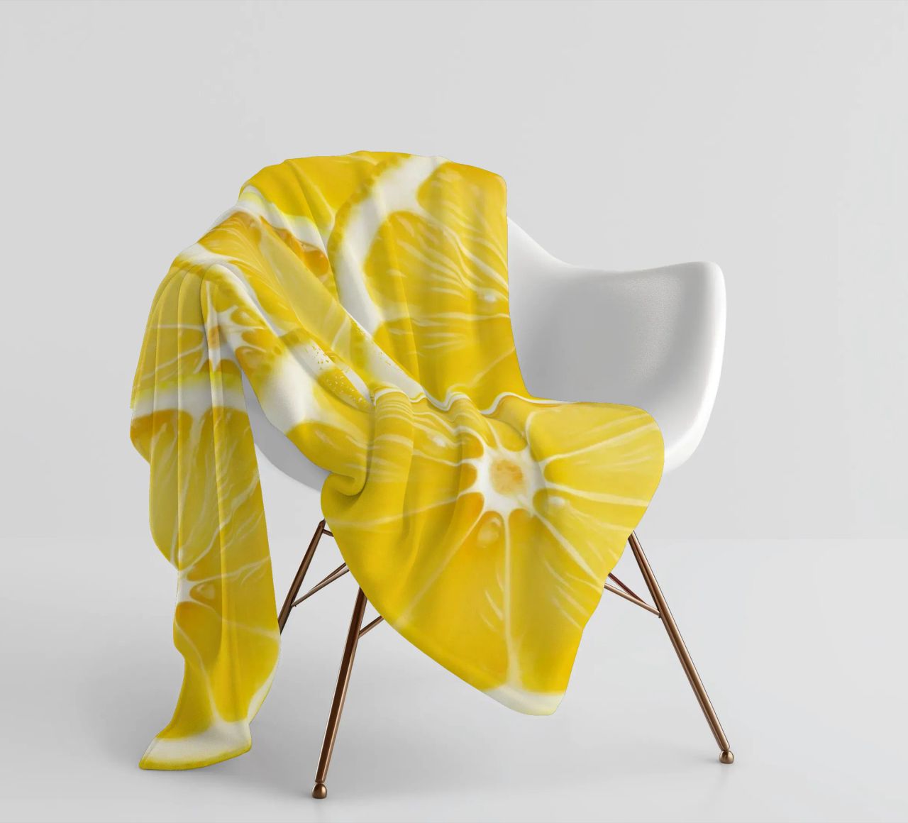 Motivo a fette di limone - Design fresco e agrumato coperta in pile da Stilrausch