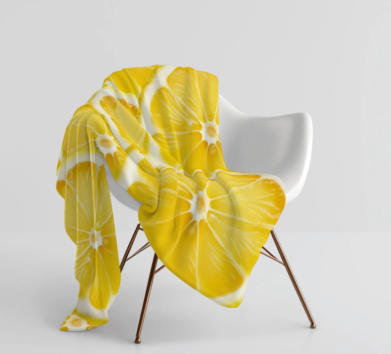 Motivo a fette di limone - Design fresco e agrumato coperta in pile da Stilrausch