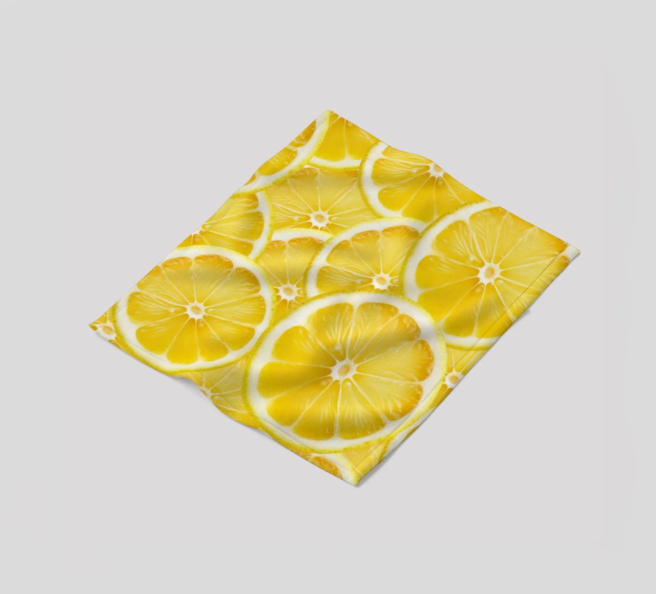 Motivo a fette di limone - Design fresco e agrumato coperta in pile da Stilrausch