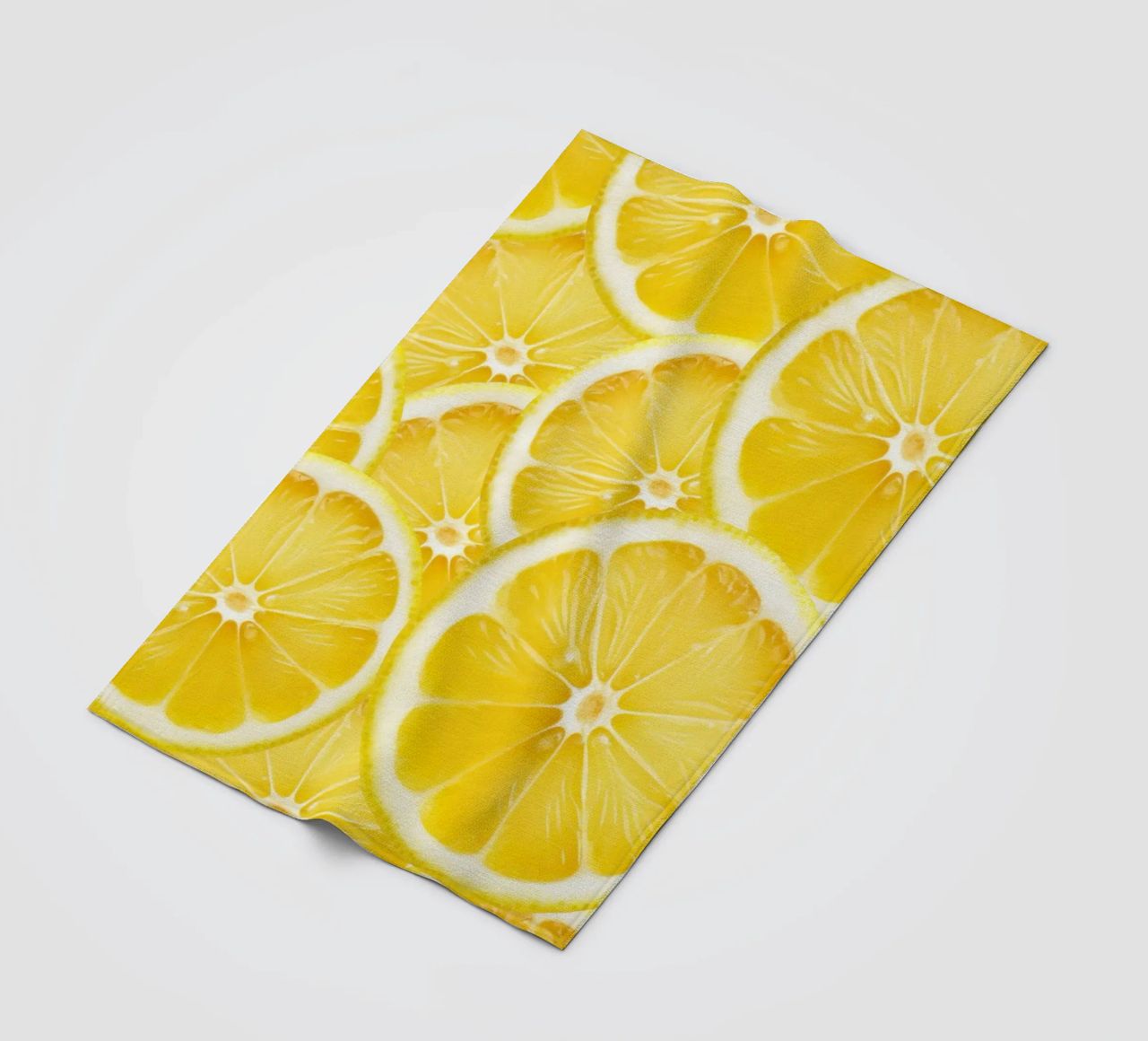 Motivo a fette di limone - Design fresco e agrumato coperta in pile da Stilrausch