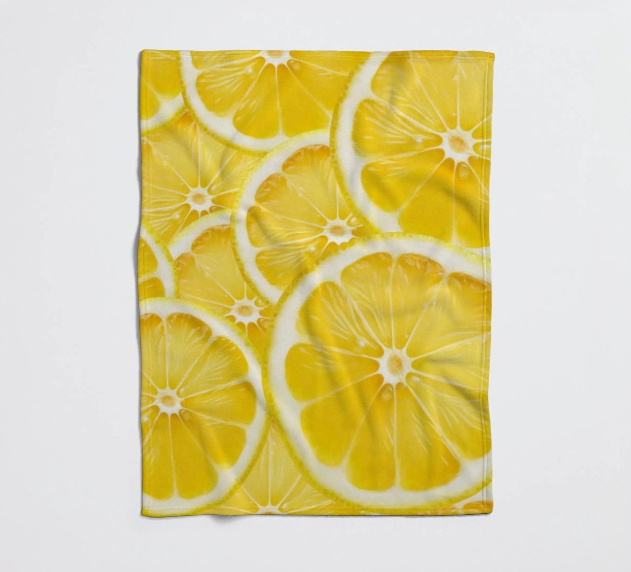 Motivo a fette di limone - Design fresco e agrumato coperta in pile da Stilrausch