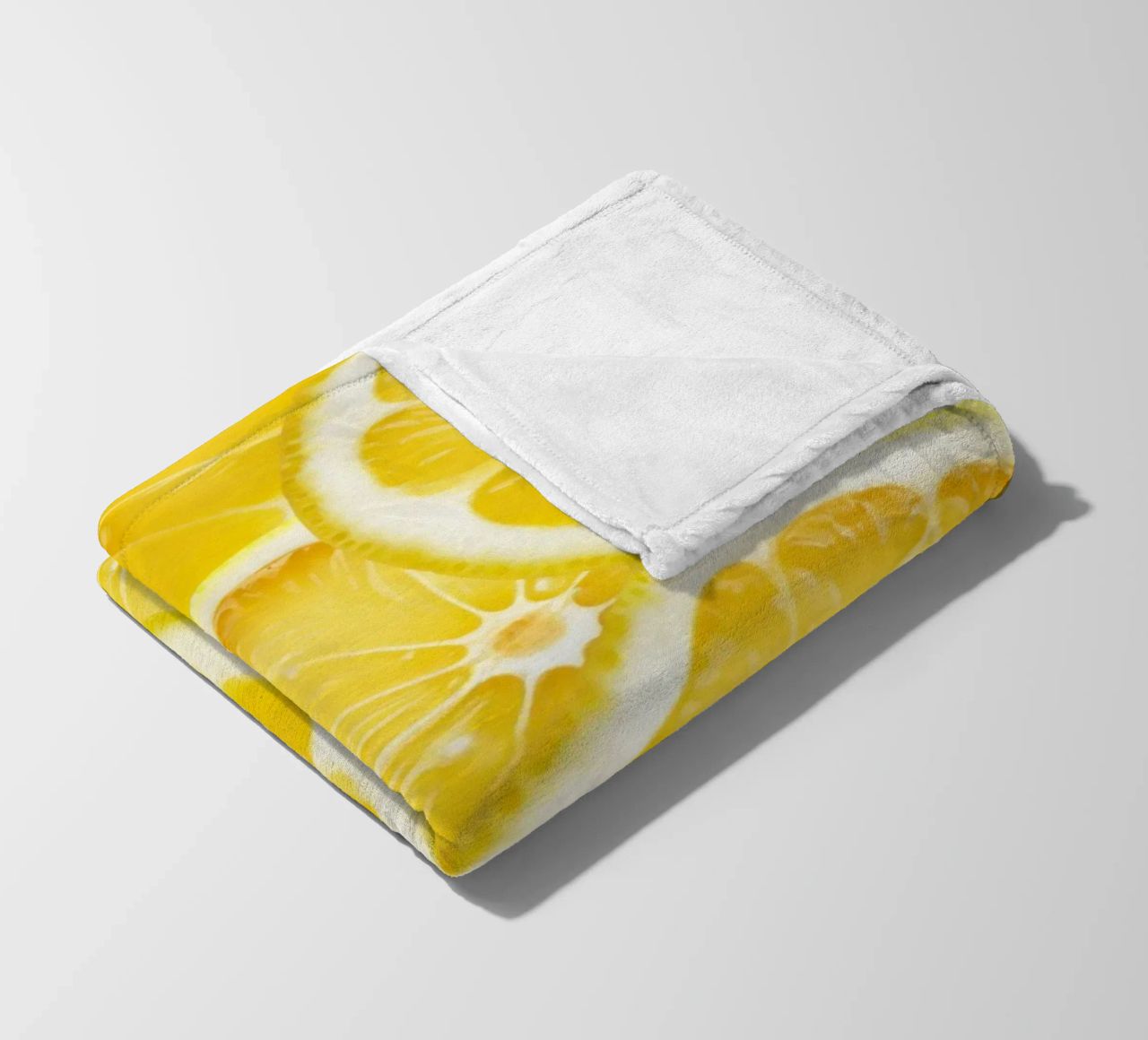 Motivo a fette di limone - Design fresco e agrumato coperta in pile da Stilrausch