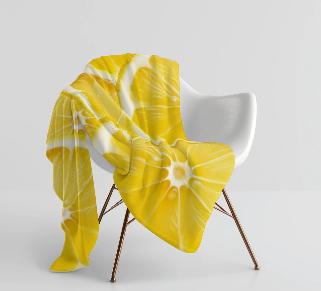 Motivo a fette di limone - Design fresco e agrumato coperta in pile da Stilrausch