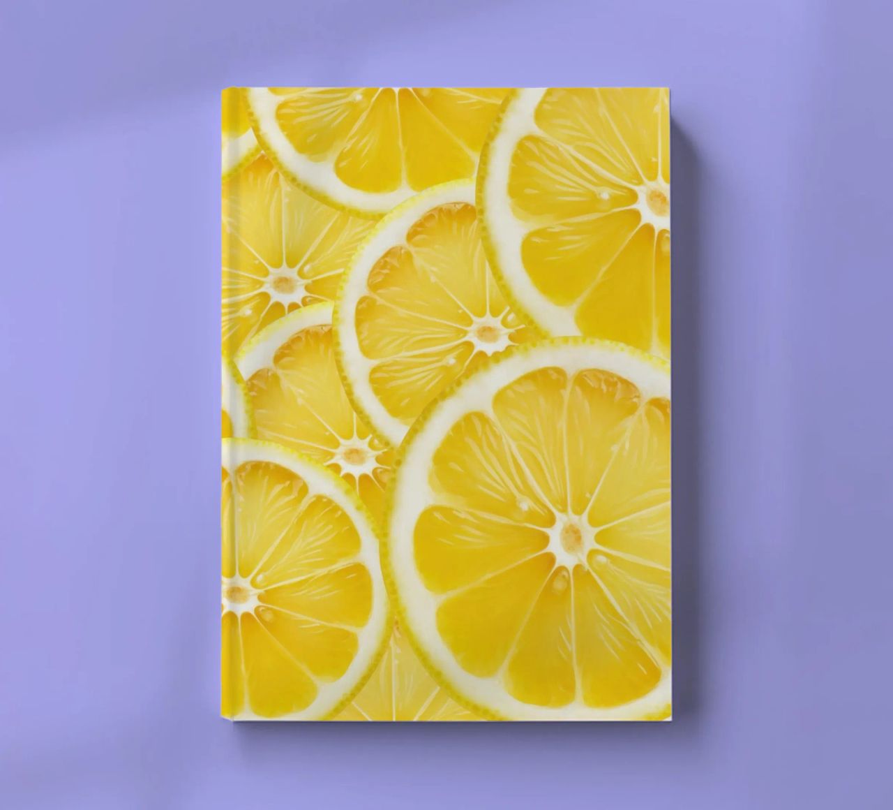 Lemon Slices Pattern – Fresh, Citrus Design notebook by Stilrausch