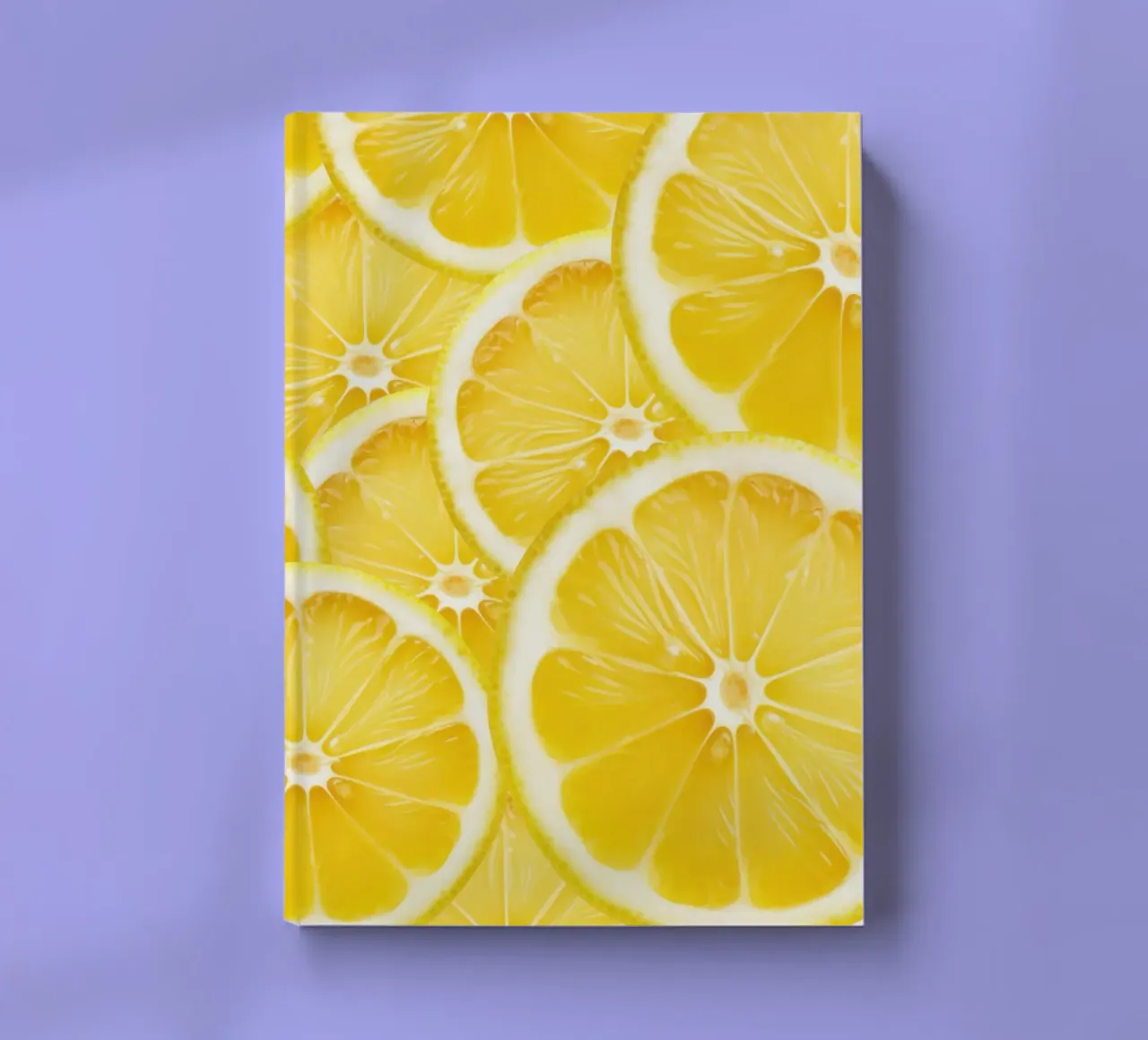 Zitronenscheiben-Muster - Frisches, zitrusartiges Design Notizbuch von Stilrausch