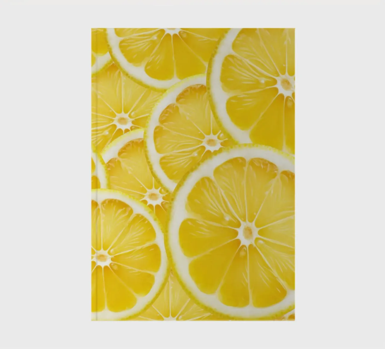 Zitronenscheiben-Muster - Frisches, zitrusartiges Design Notizbuch von Stilrausch