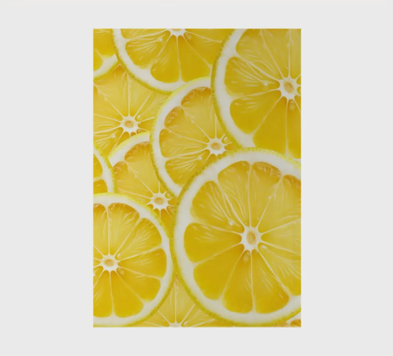Zitronenscheiben-Muster - Frisches, zitrusartiges Design Notizbuch von Stilrausch