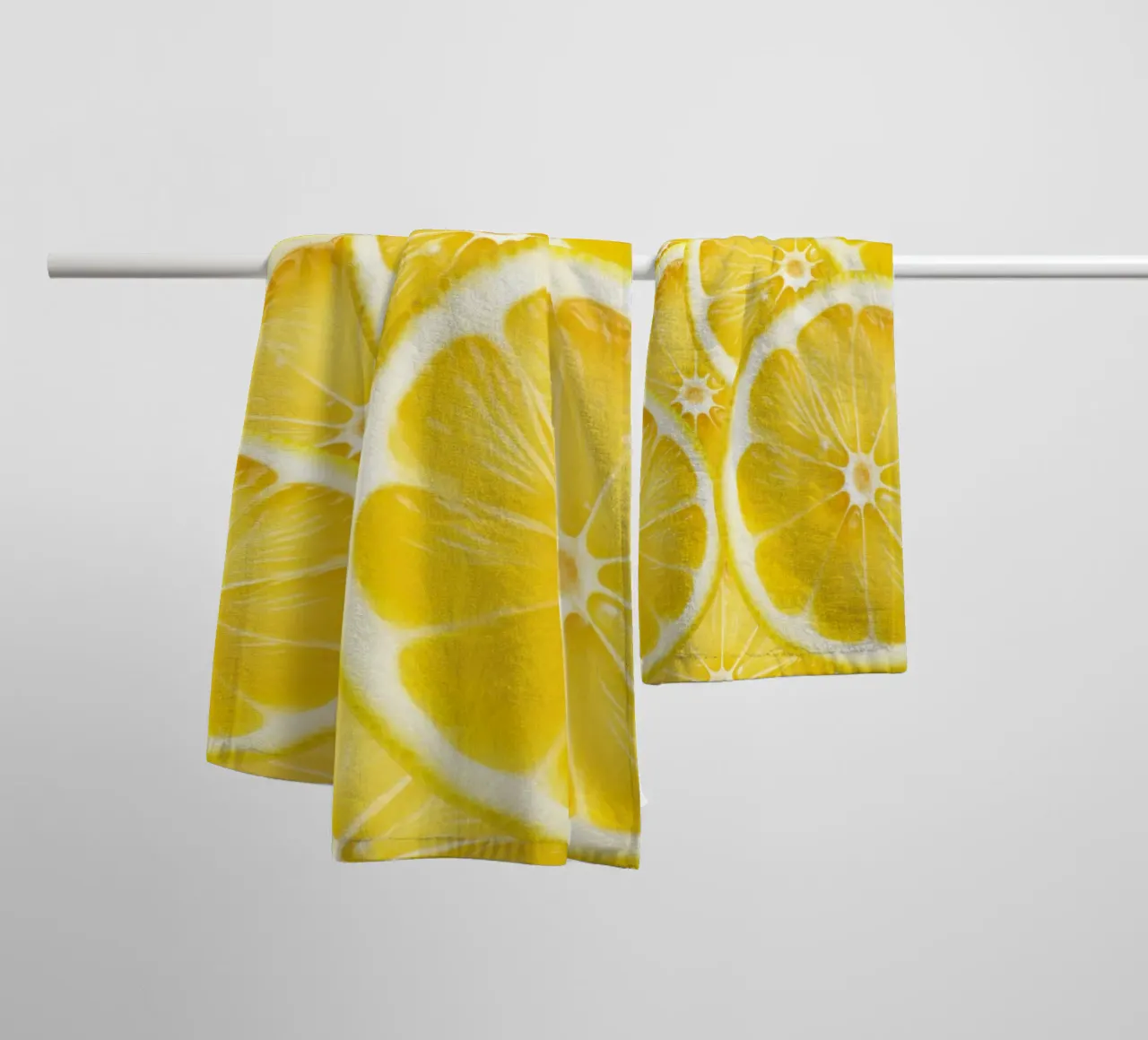 Motivo a fette di limone - Design fresco e agrumato asciugamano da bagno da Stilrausch