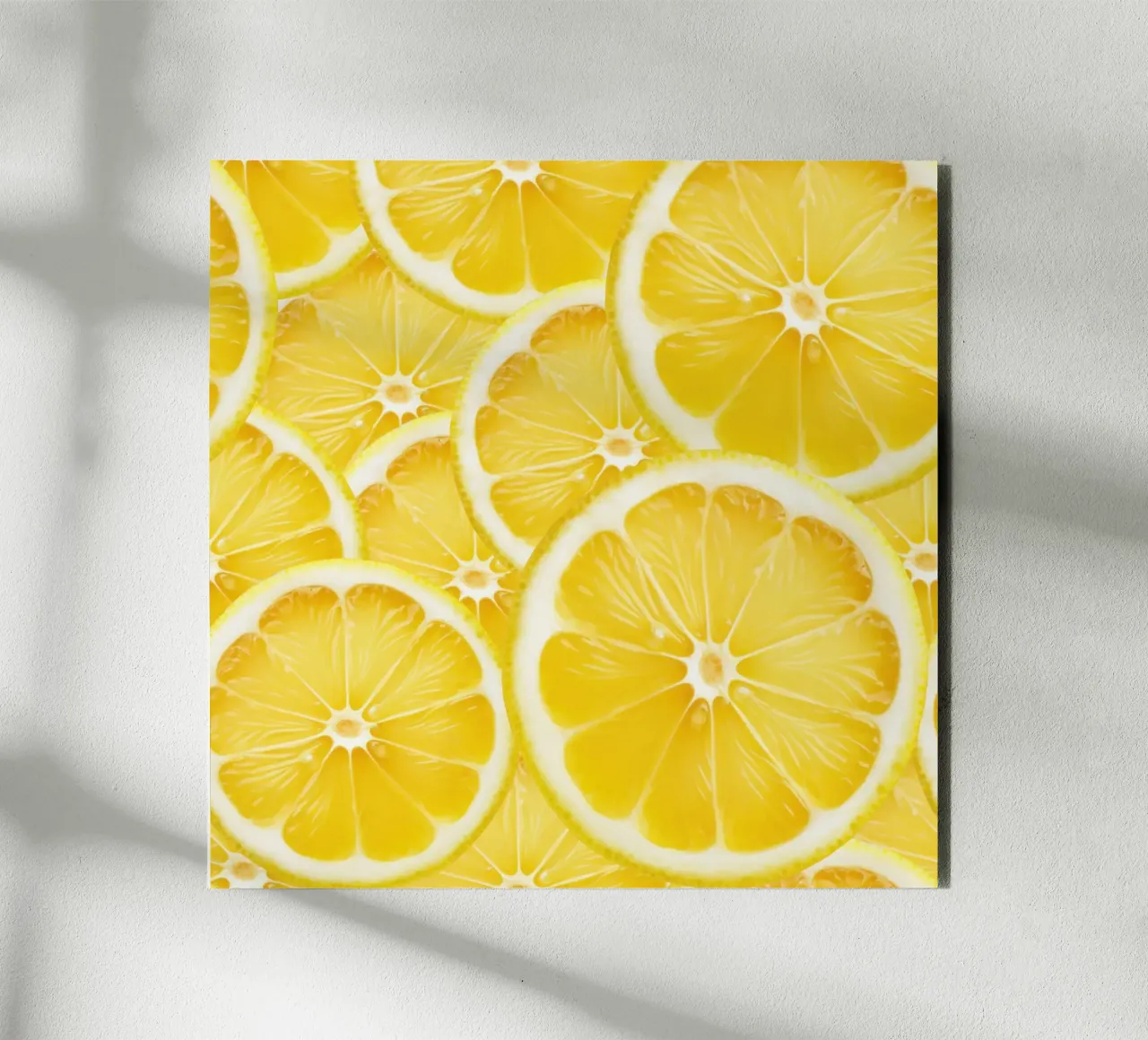 Lemon Slices Pattern – Fresh, Citrus Design alu-dibond by Stilrausch