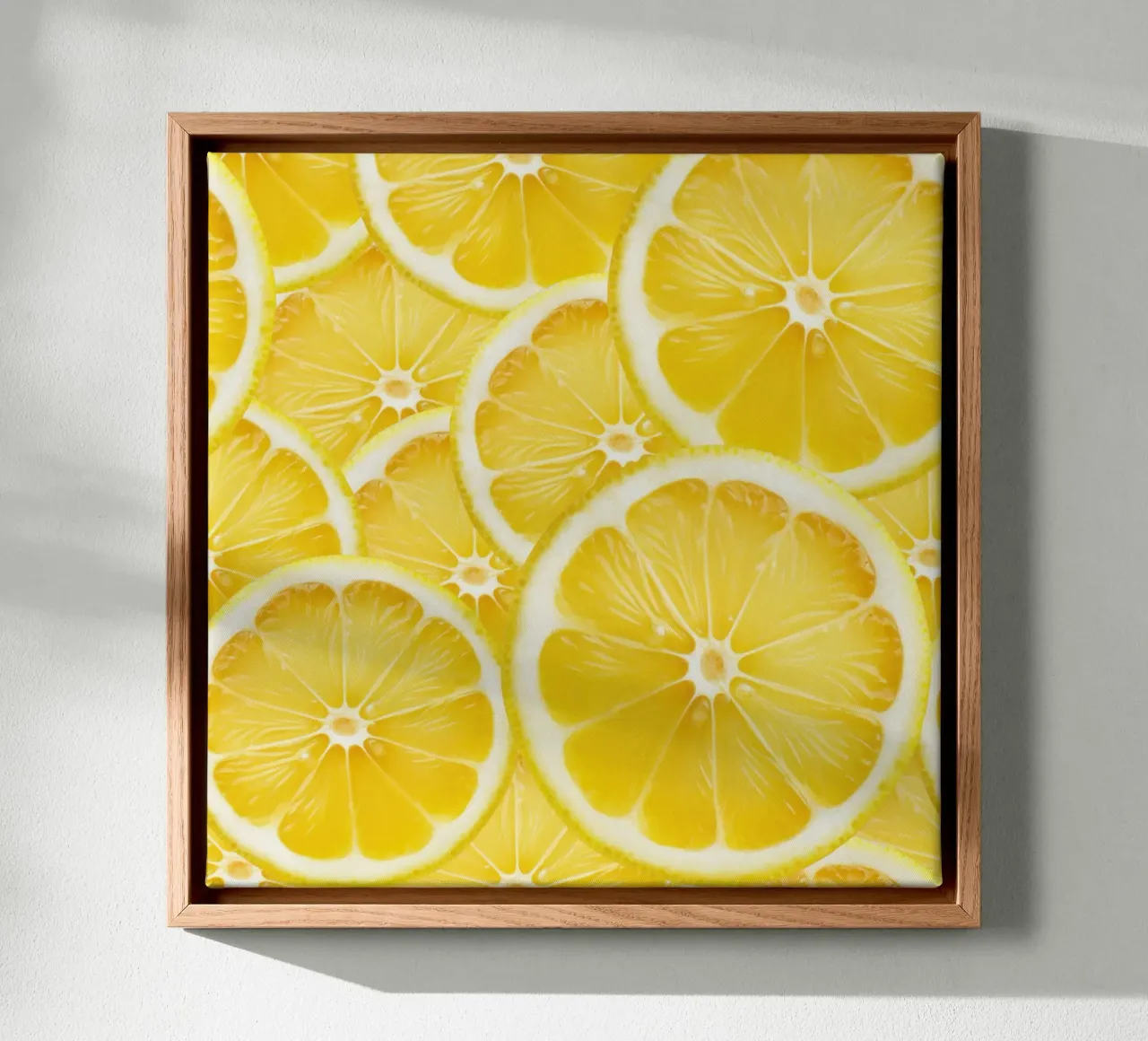 Citroen Slices Patroon - Fris, Citrusvruchtenpatroon canvas van Stilrausch