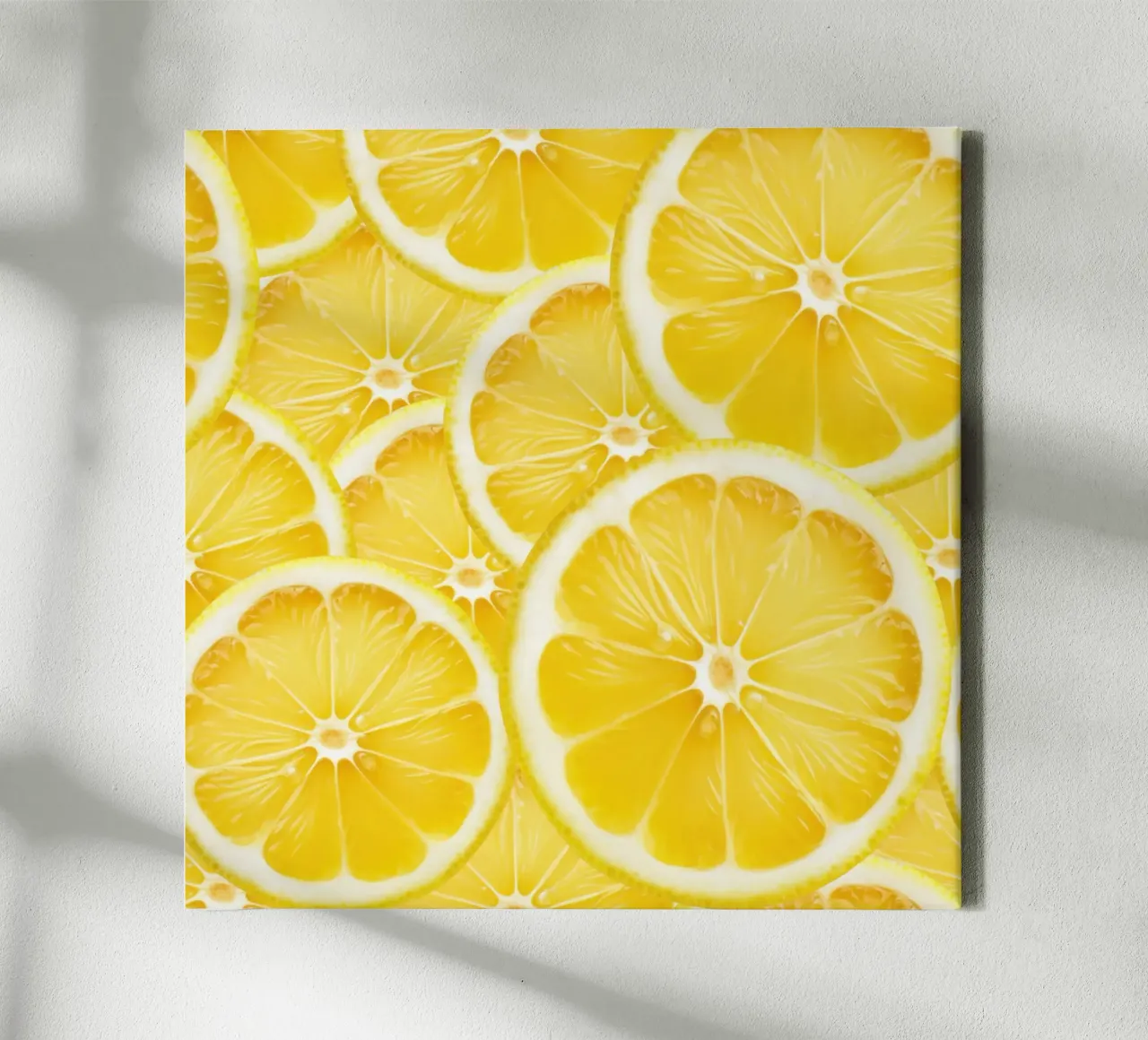 Lemon Slices Pattern – Fresh, Citrus Design canvas by Stilrausch