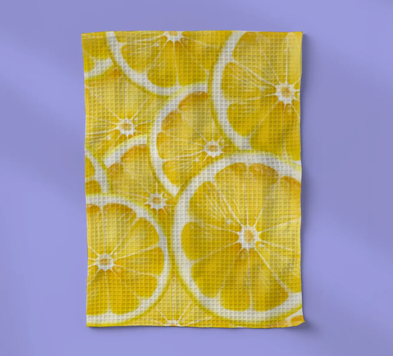 Lemon Slices Pattern – Fresh, Citrus Design tea towel by Stilrausch