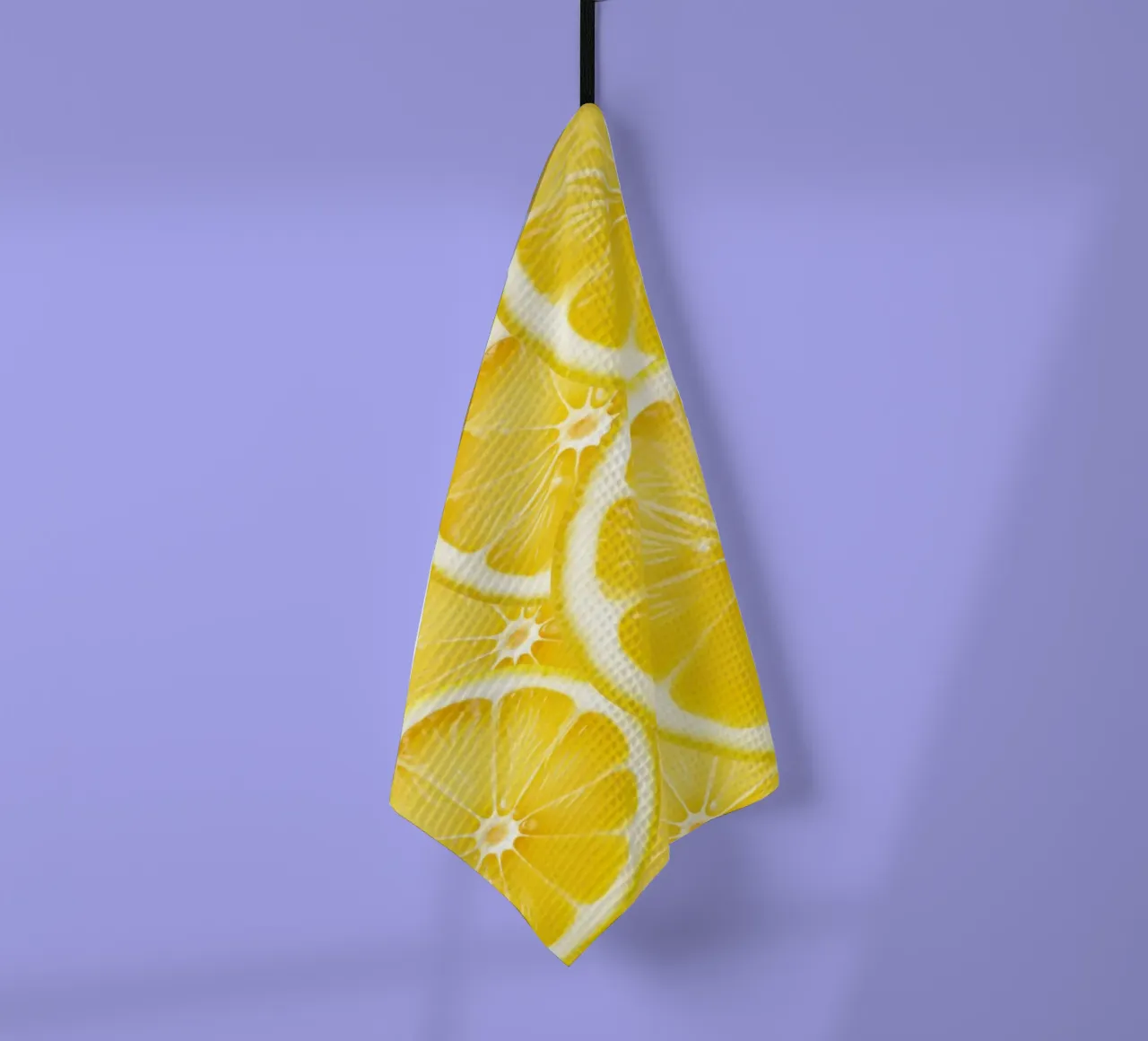Lemon Slices Pattern – Fresh, Citrus Design tea towel by Stilrausch