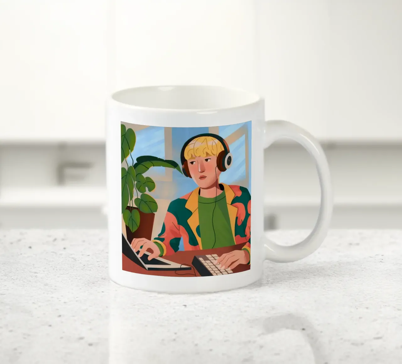 Technisch versierter Arbeitsbereich Keramik Tasse von Fine Sanctuary
