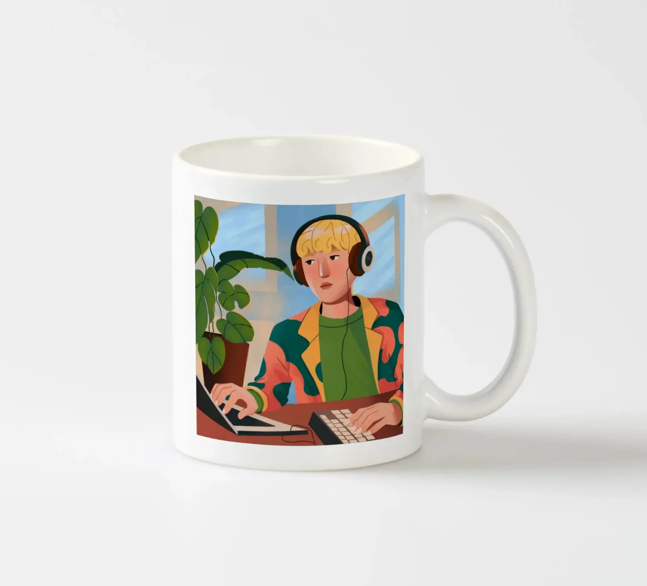 Technisch versierter Arbeitsbereich Keramik Tasse von Fine Sanctuary