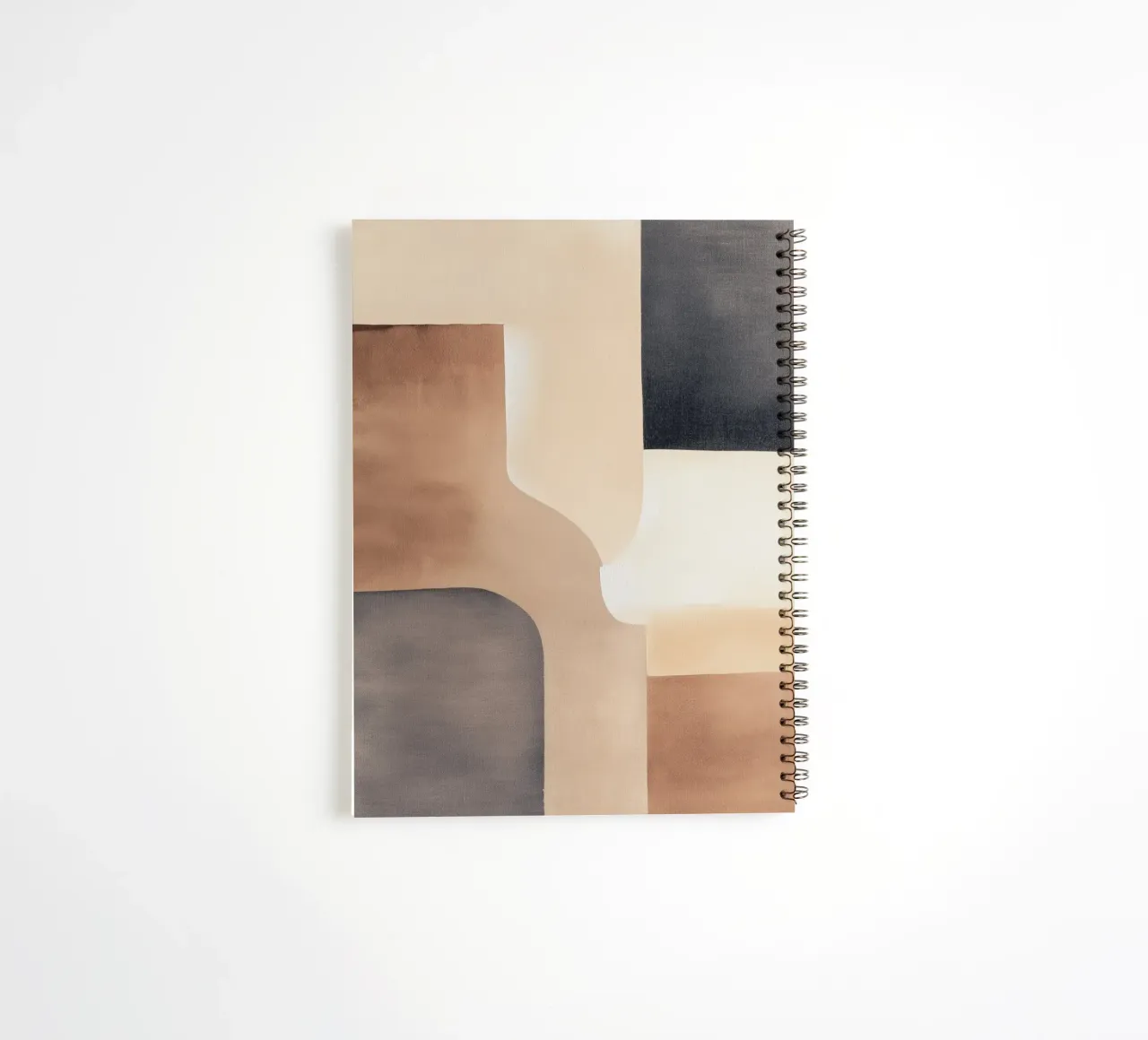 Abstract Geometric Earth Tones spiral notebook by Melloi Art Print