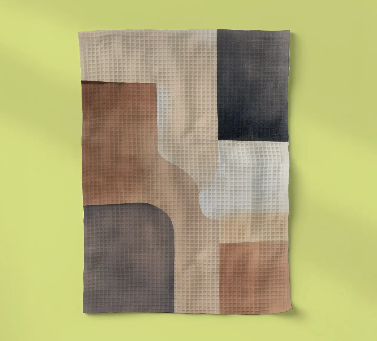 Abstrakte geometrische Erdtöne Geschirrtuch von Melloi Art Print