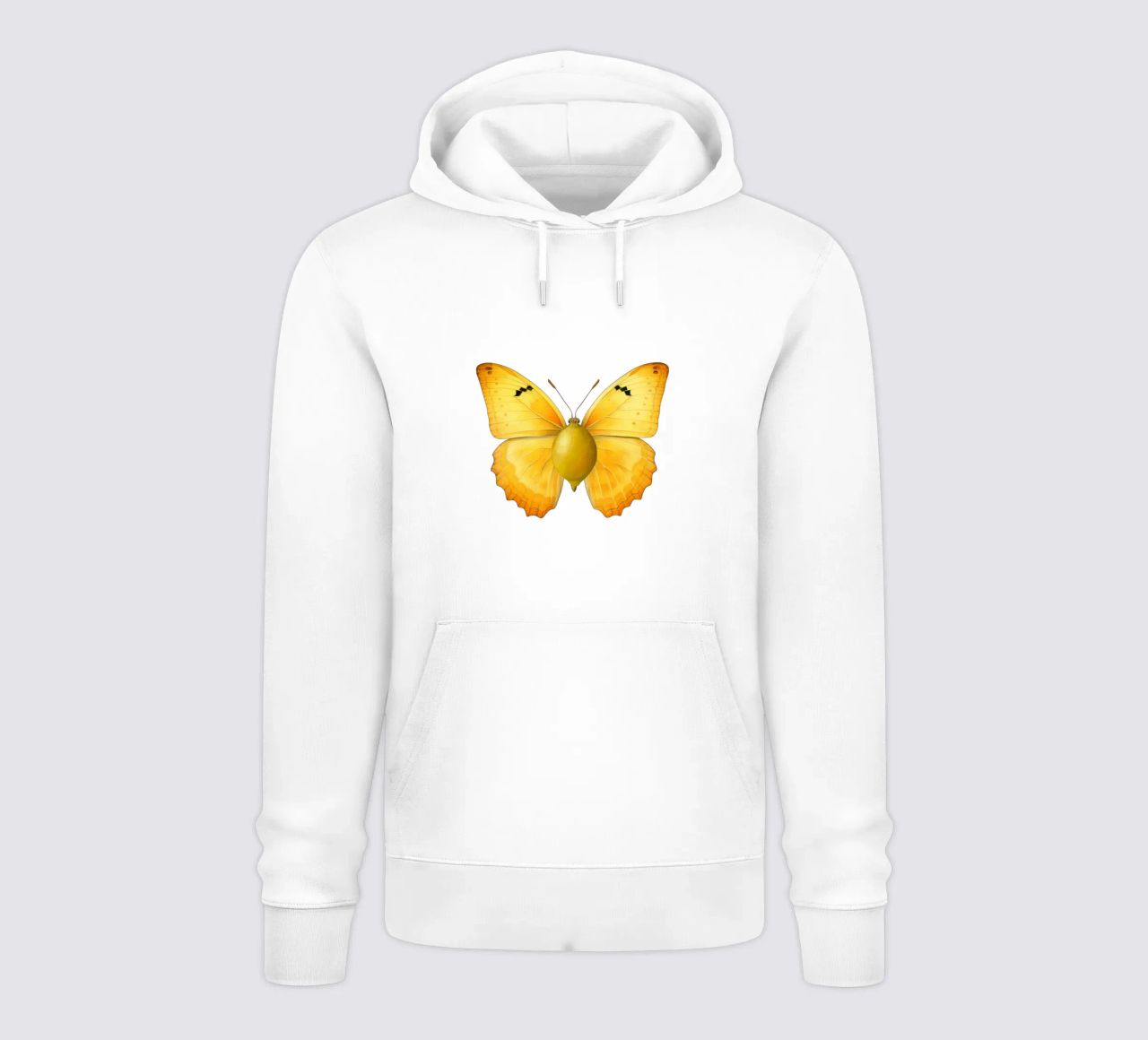 Zitrone Schmetterling mit Zitrone Körper - Transparenter Hintergrund Hoodie von Stilrausch