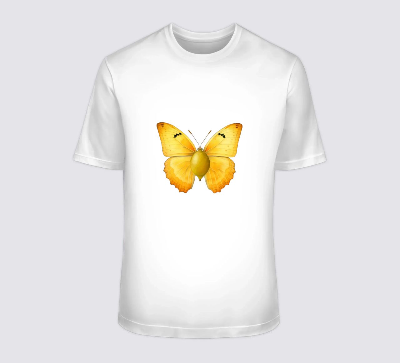 Zitrone Schmetterling mit Zitrone Körper - Transparenter Hintergrund T-Shirt von Stilrausch