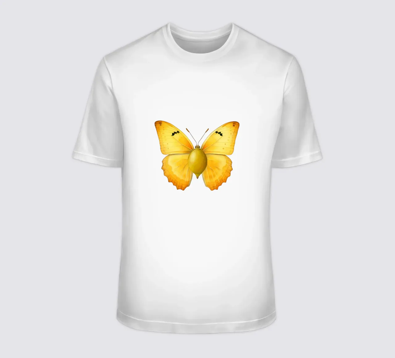 Zitrone Schmetterling mit Zitrone Körper - Transparenter Hintergrund T-Shirt von Stilrausch