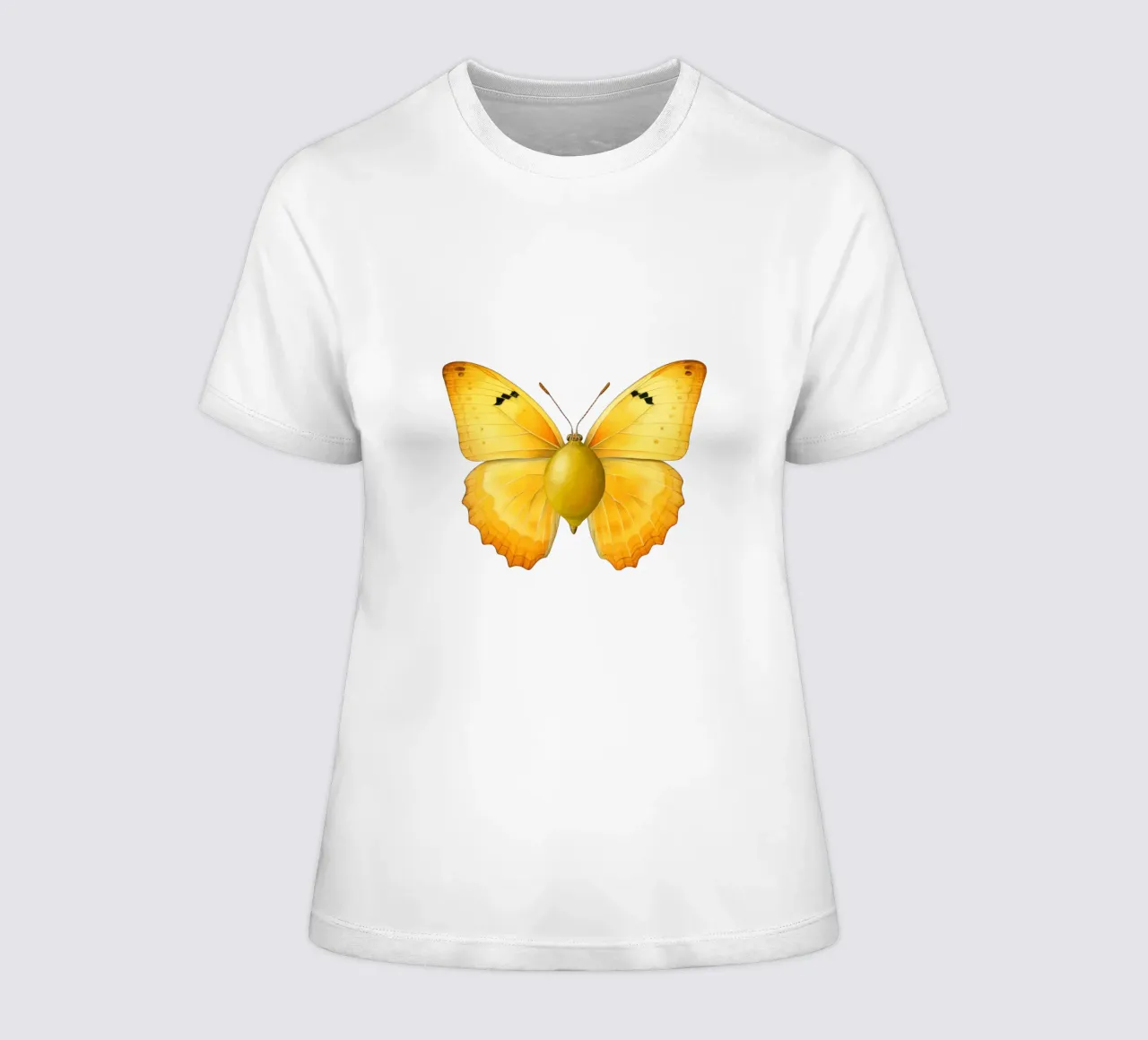 Zitrone Schmetterling mit Zitrone Körper - Transparenter Hintergrund Frauen T-Shirt von Stilrausch