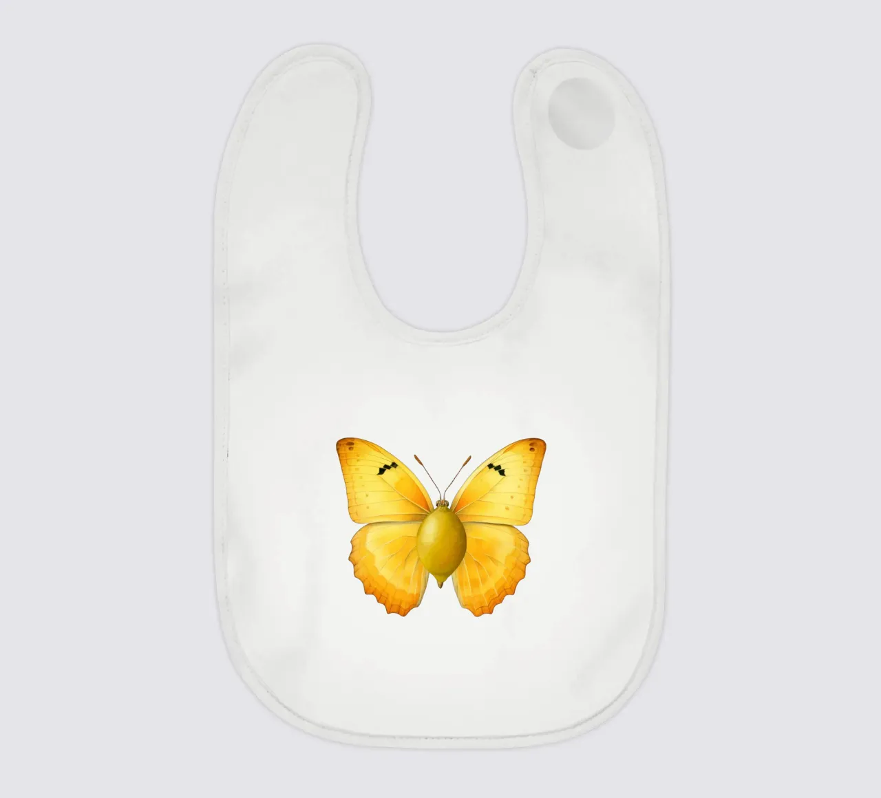 Zitrone Schmetterling mit Zitrone Körper - Transparenter Hintergrund Babylätzchen von Stilrausch