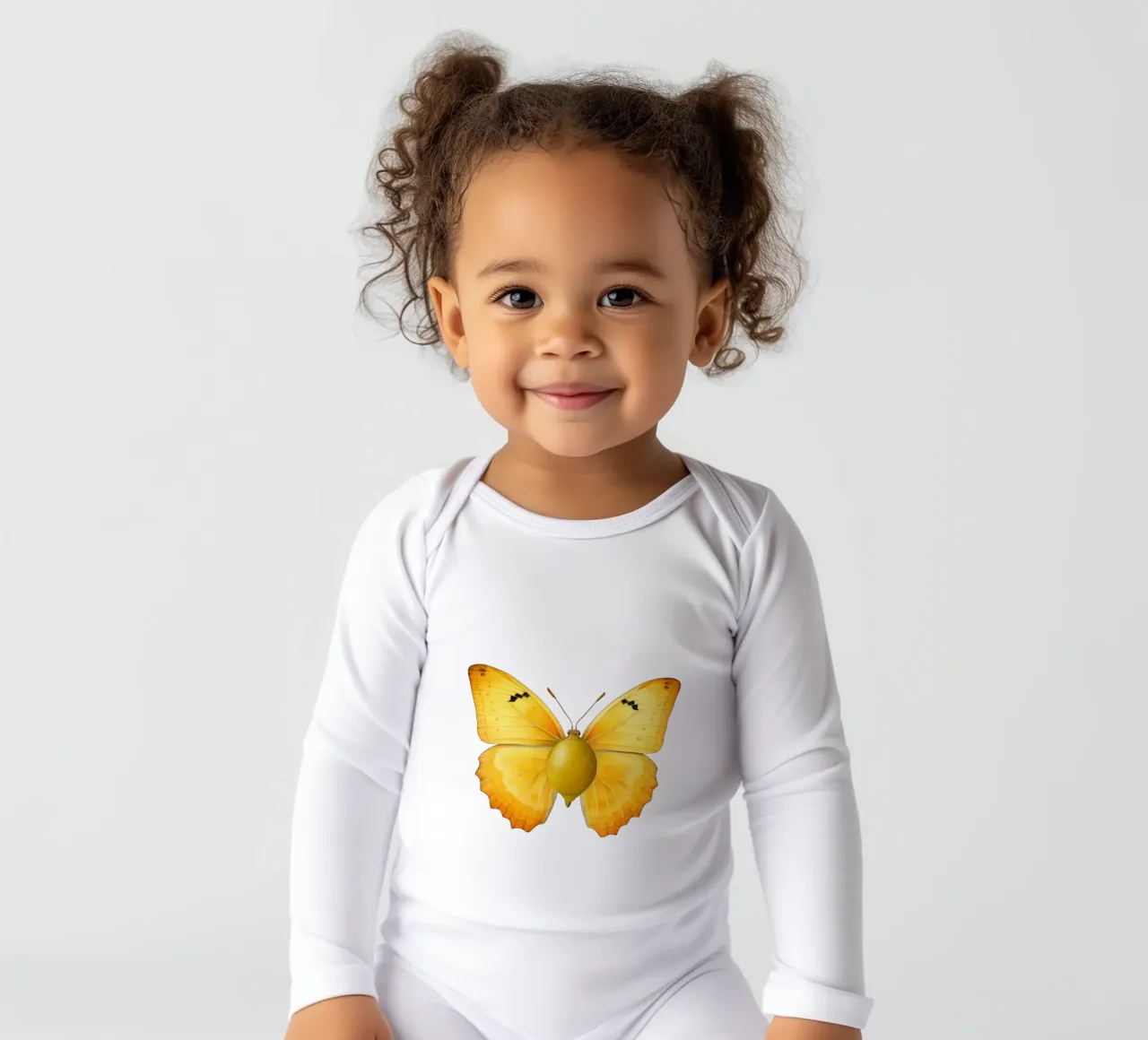 Papillon citron avec corps de citron - Fond transparent body manches longues de Stilrausch