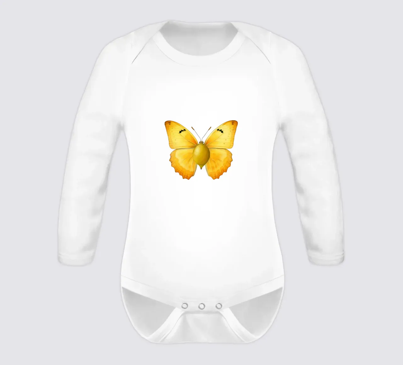 Papillon citron avec corps de citron - Fond transparent body manches longues de Stilrausch