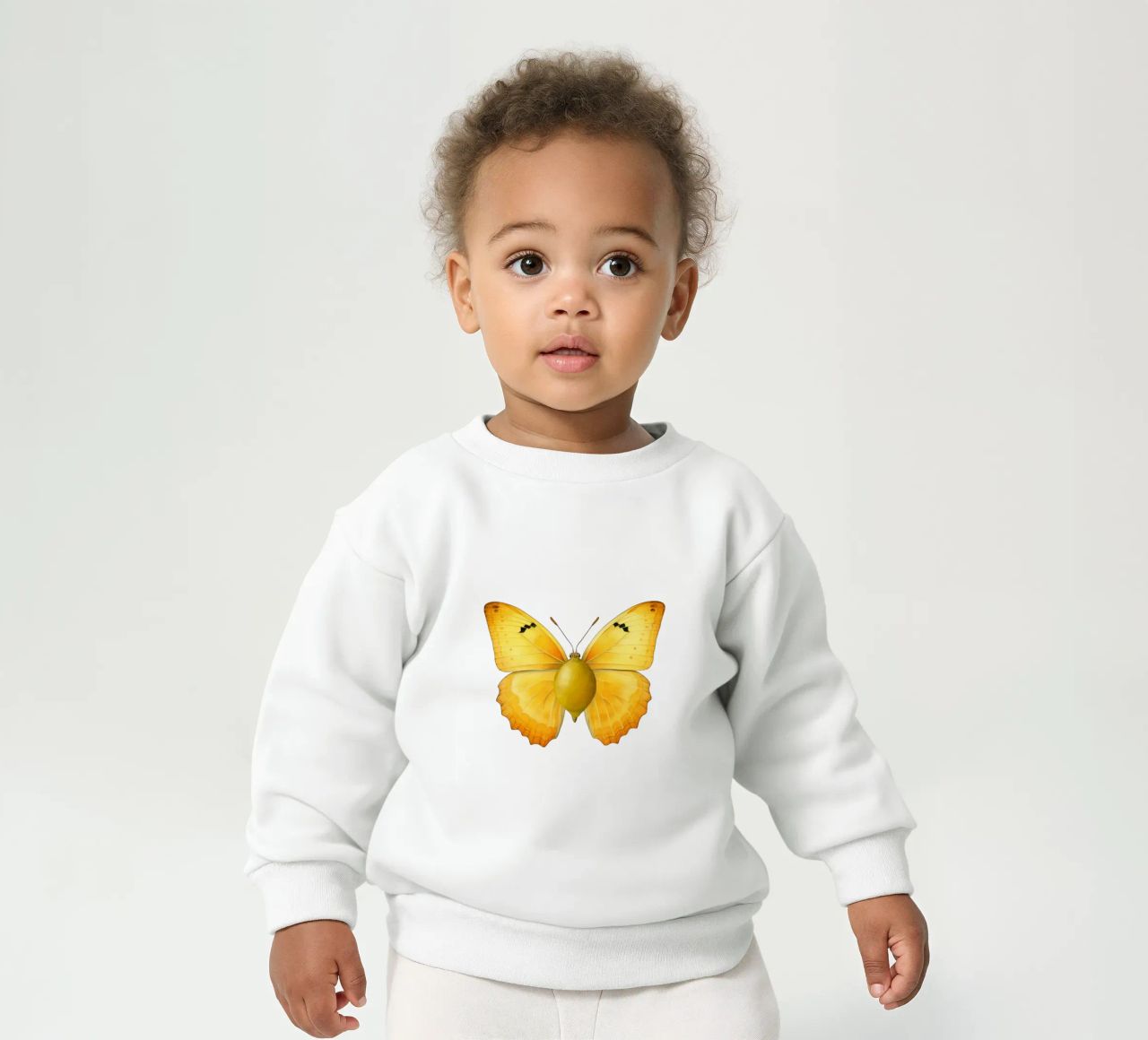 Zitrone Schmetterling mit Zitrone Körper - Transparenter Hintergrund Baby Sweatshirt von Stilrausch