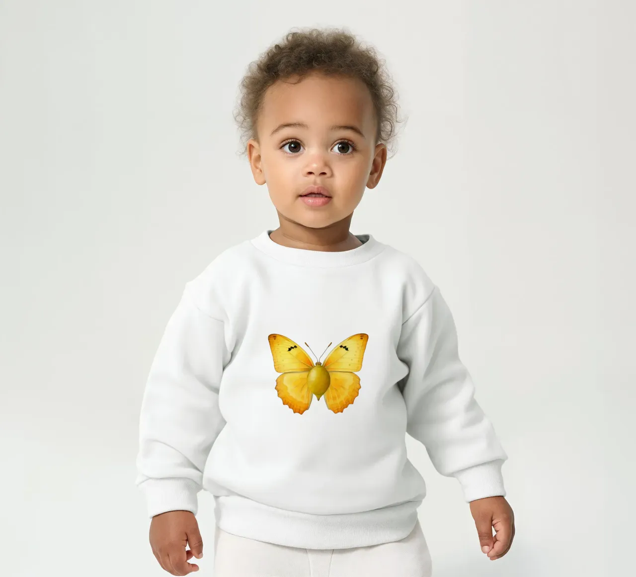 Papillon citron avec corps de citron - Fond transparent sweat pour bébé de Stilrausch