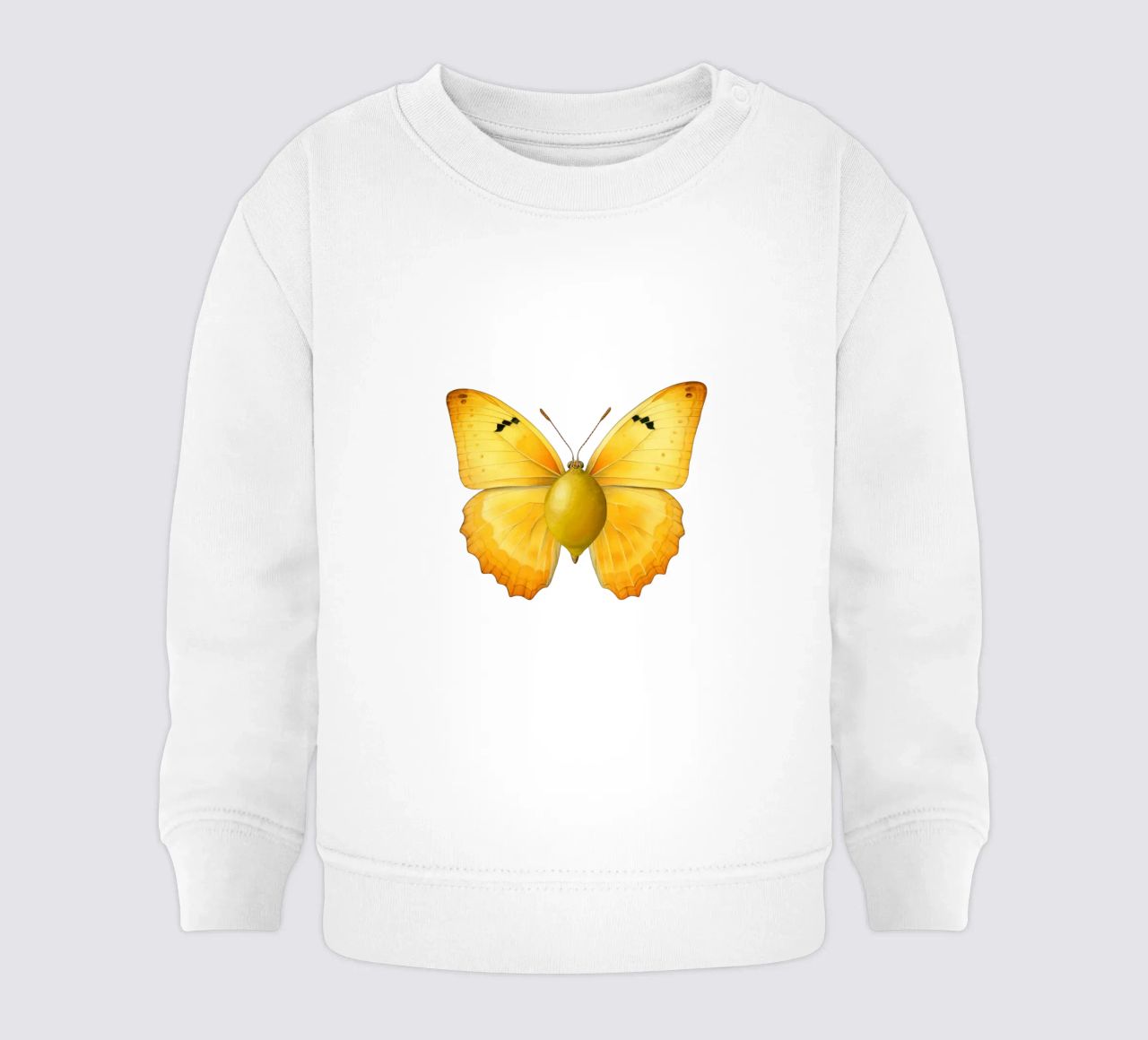Zitrone Schmetterling mit Zitrone Körper - Transparenter Hintergrund Baby Sweatshirt von Stilrausch
