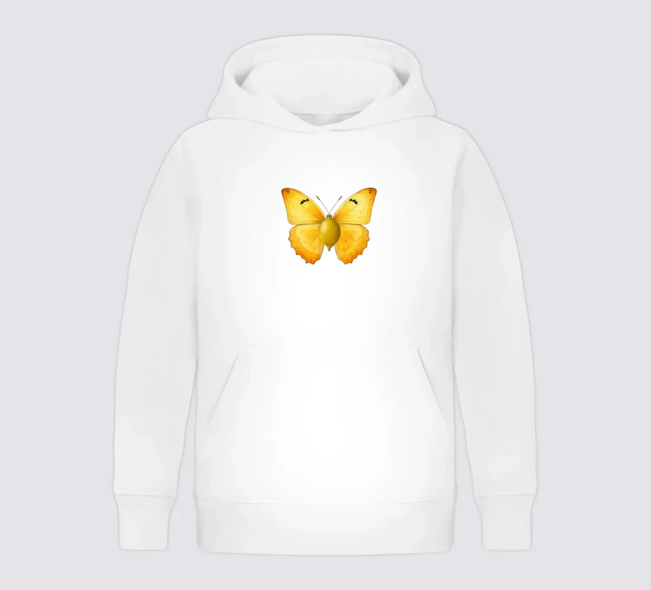 Zitrone Schmetterling mit Zitrone Körper - Transparenter Hintergrund Kinder Hoodie von Stilrausch