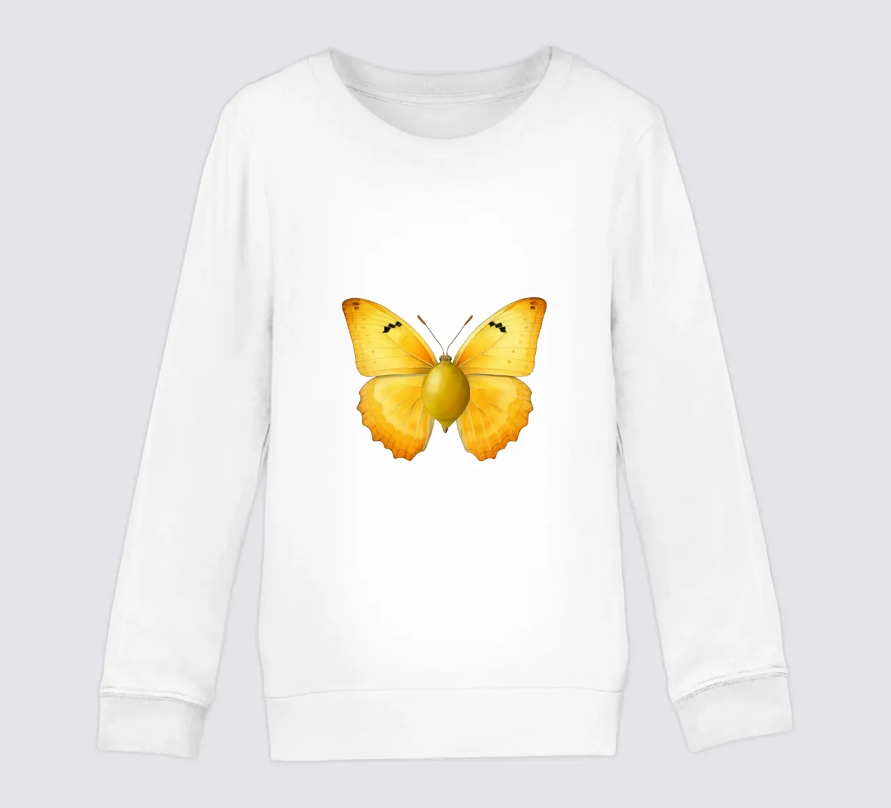 Papillon citron avec corps de citron - Fond transparent sweat enfant de Stilrausch