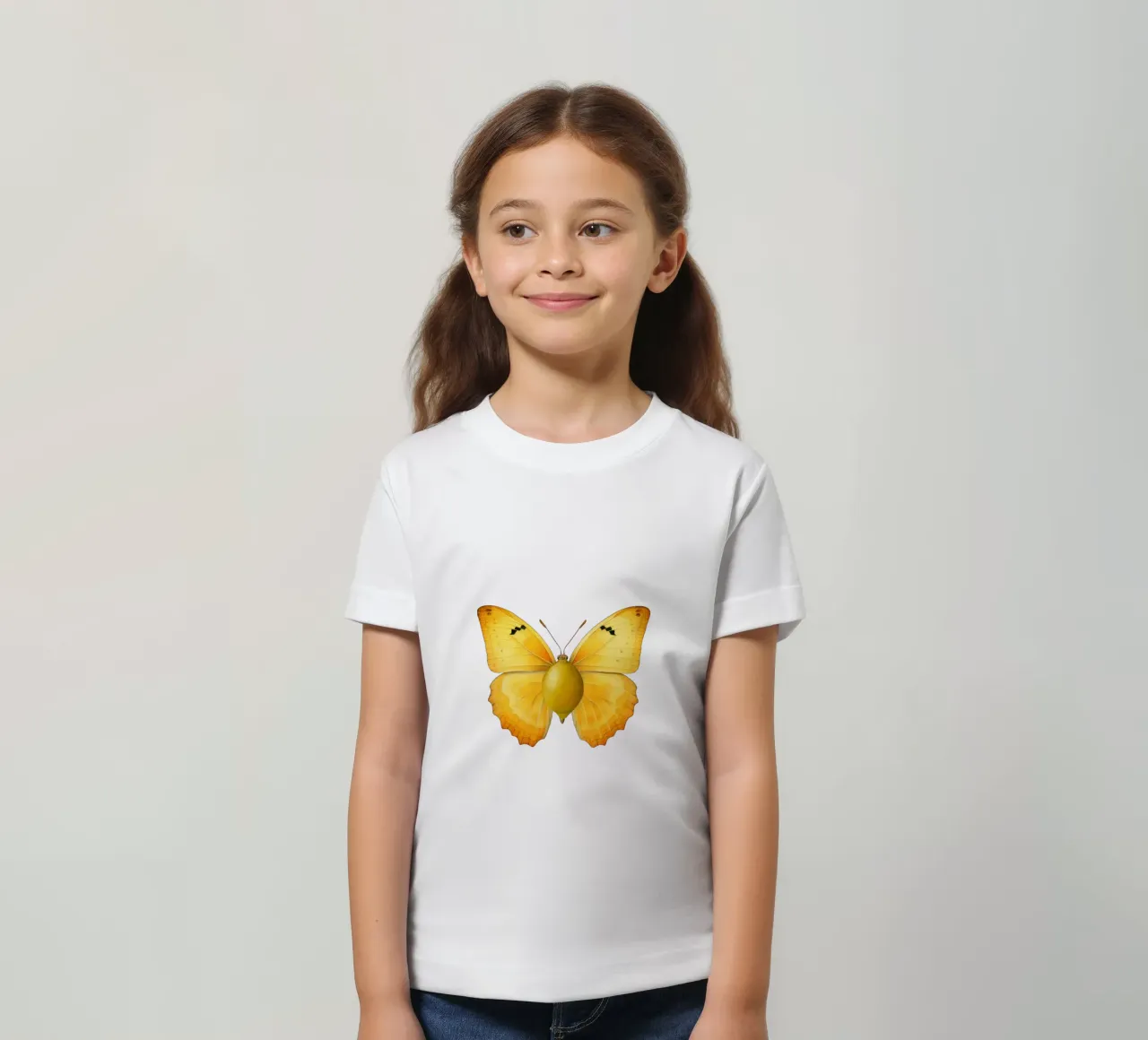 Zitrone Schmetterling mit Zitrone Körper - Transparenter Hintergrund Kinder T-Shirt von Stilrausch