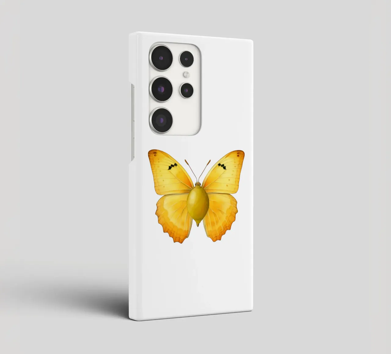 Zitrone Schmetterling mit Zitrone Körper - Transparenter Hintergrund Samsung Hülle von Stilrausch