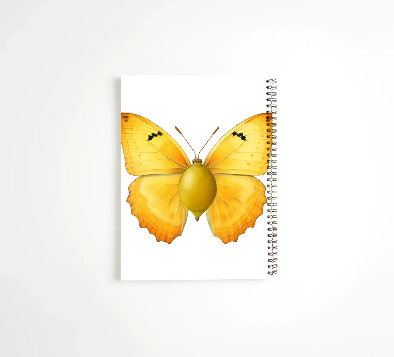 Zitrone Schmetterling mit Zitrone Körper - Transparenter Hintergrund Ringbuch von Stilrausch