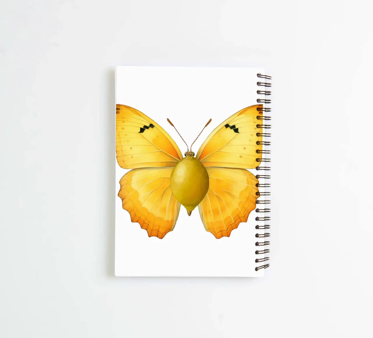 Zitrone Schmetterling mit Zitrone Körper - Transparenter Hintergrund Ringbuch von Stilrausch