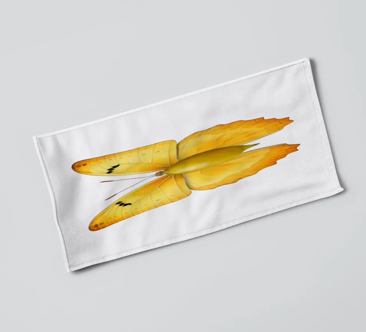 Zitrone Schmetterling mit Zitrone Körper - Transparenter Hintergrund Handtuch von Stilrausch