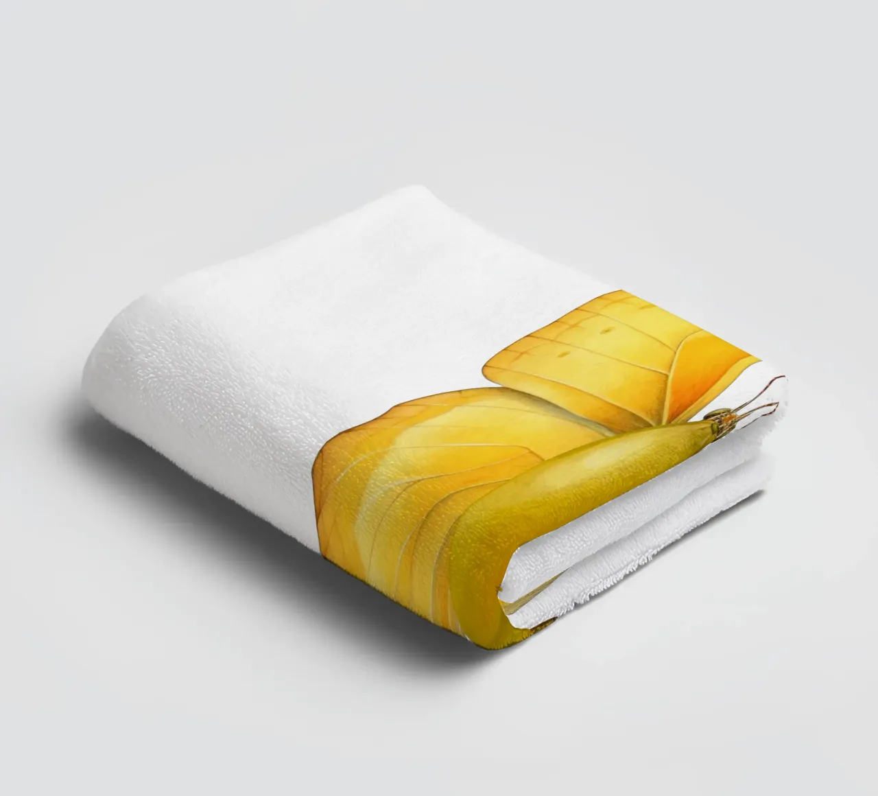 Zitrone Schmetterling mit Zitrone Körper - Transparenter Hintergrund Handtuch von Stilrausch