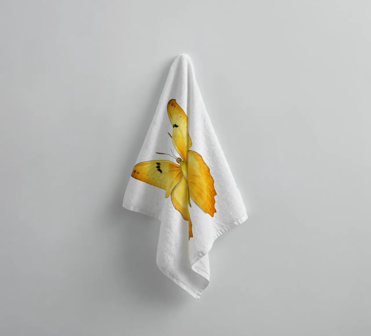 Zitrone Schmetterling mit Zitrone Körper - Transparenter Hintergrund Handtuch von Stilrausch