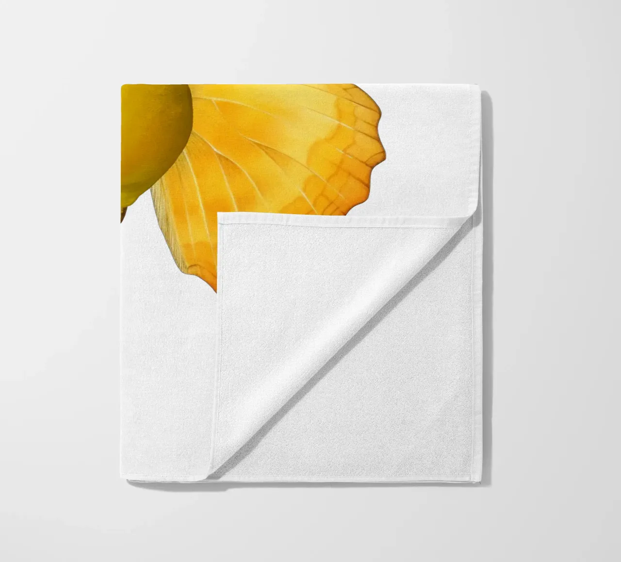 Zitrone Schmetterling mit Zitrone Körper - Transparenter Hintergrund Strandtuch von Stilrausch