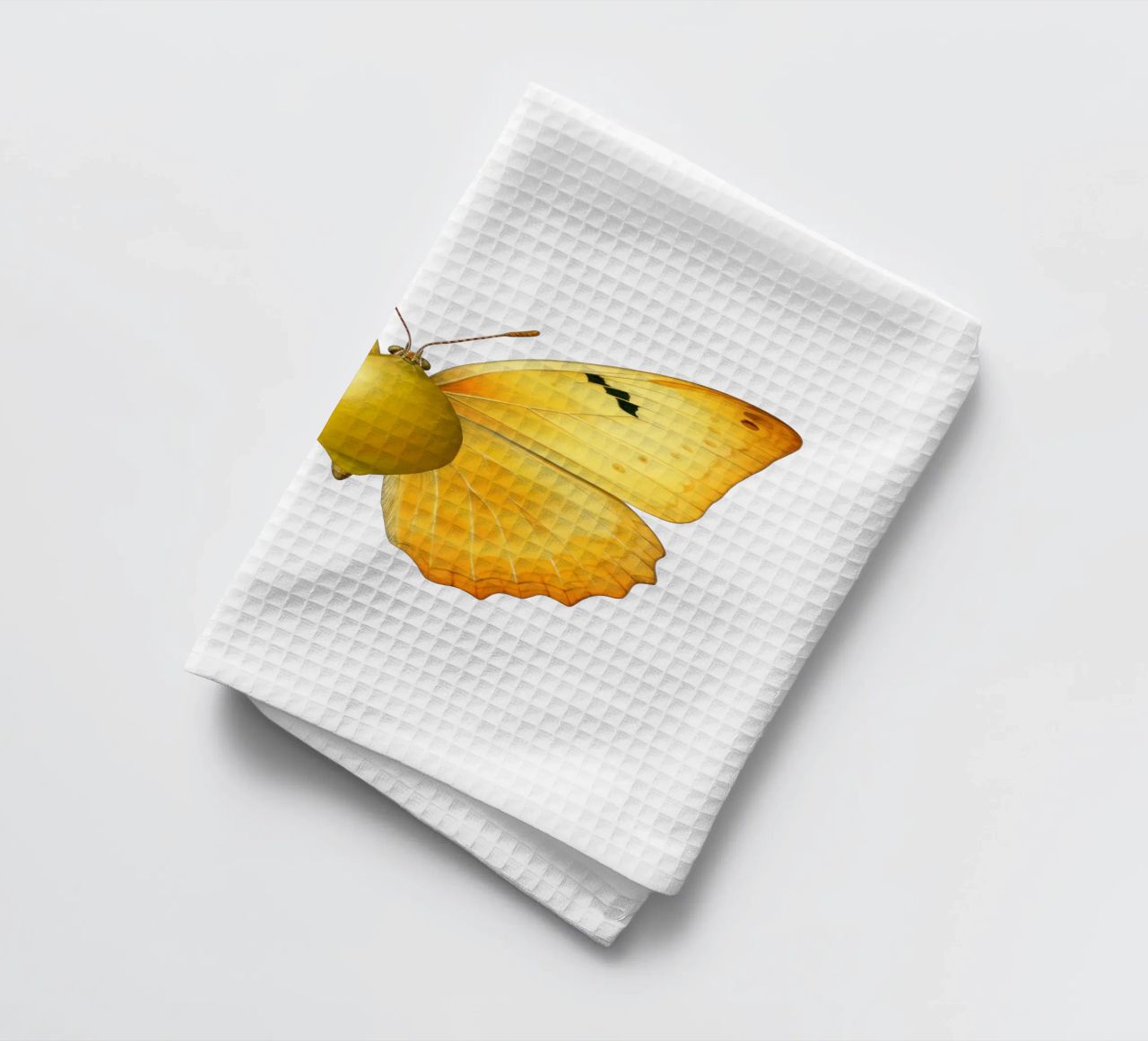Zitrone Schmetterling mit Zitrone Körper - Transparenter Hintergrund Geschirrtuch von Stilrausch