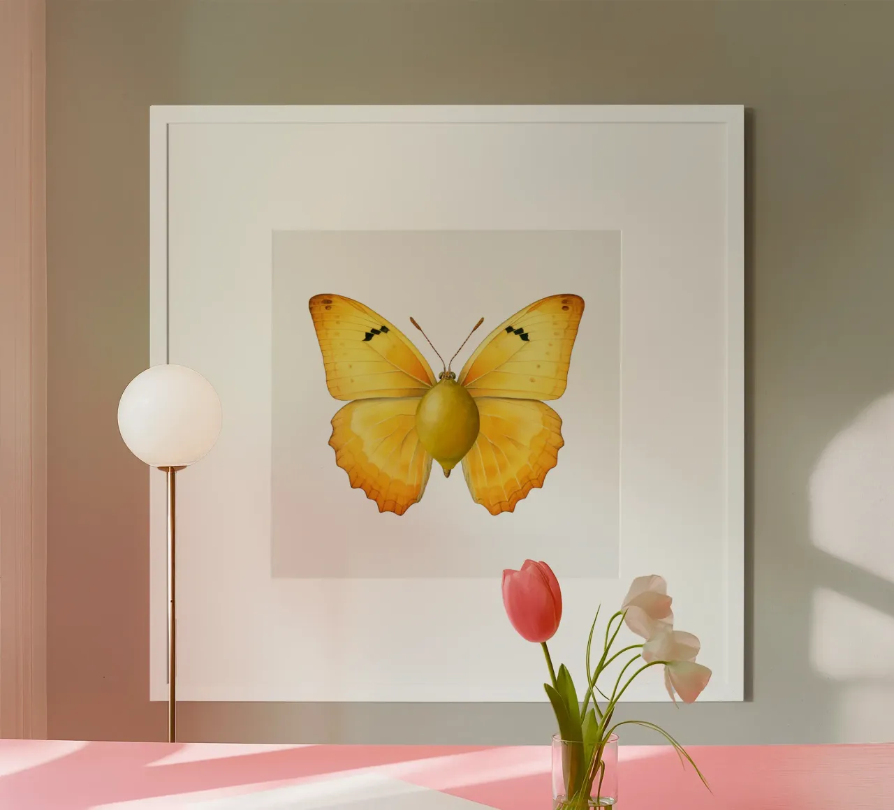 Zitrone Schmetterling mit Zitrone Körper - Transparenter Hintergrund Hahnemühle von Stilrausch