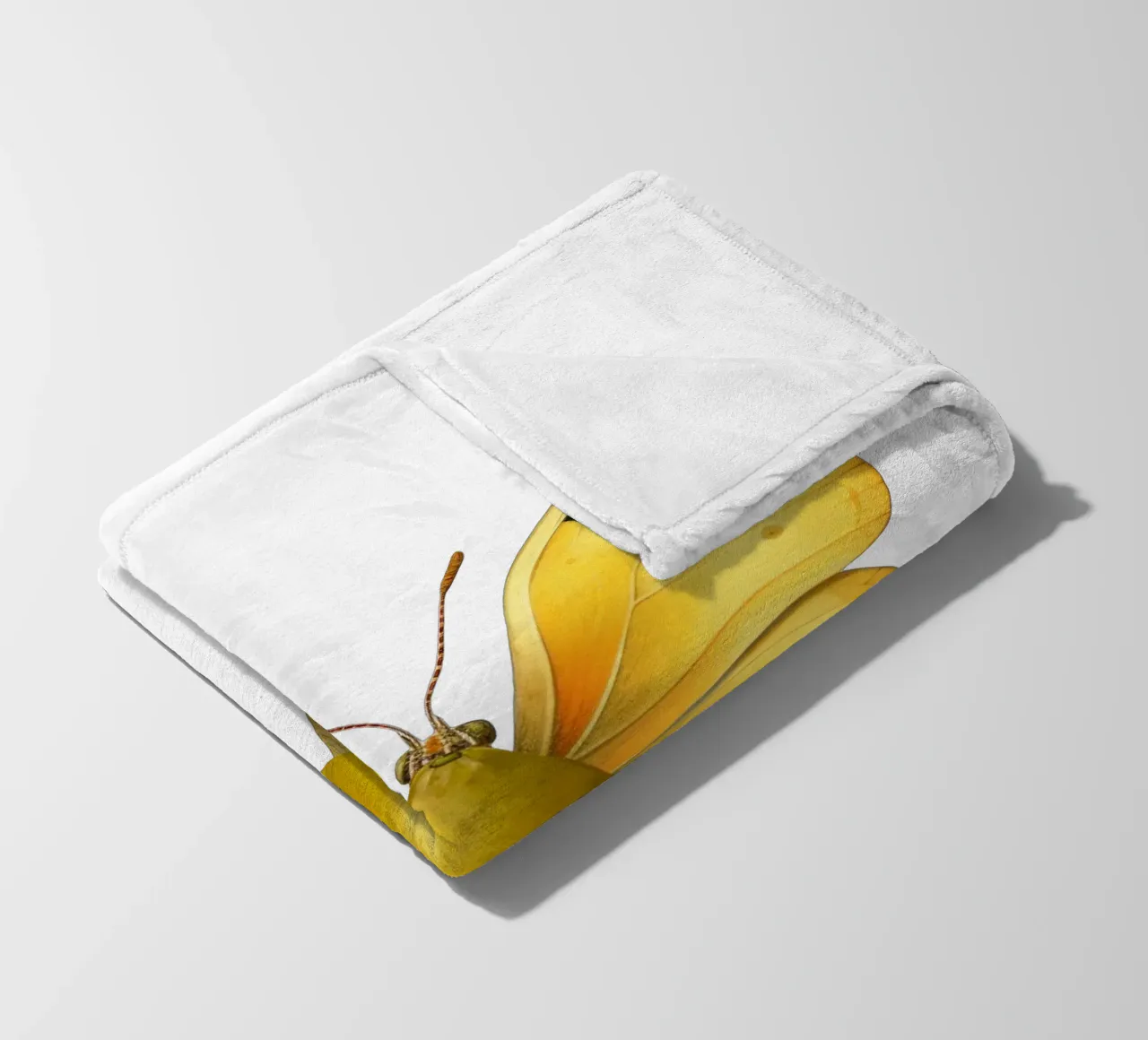 Zitrone Schmetterling mit Zitrone Körper - Transparenter Hintergrund Fleecedecke von Stilrausch