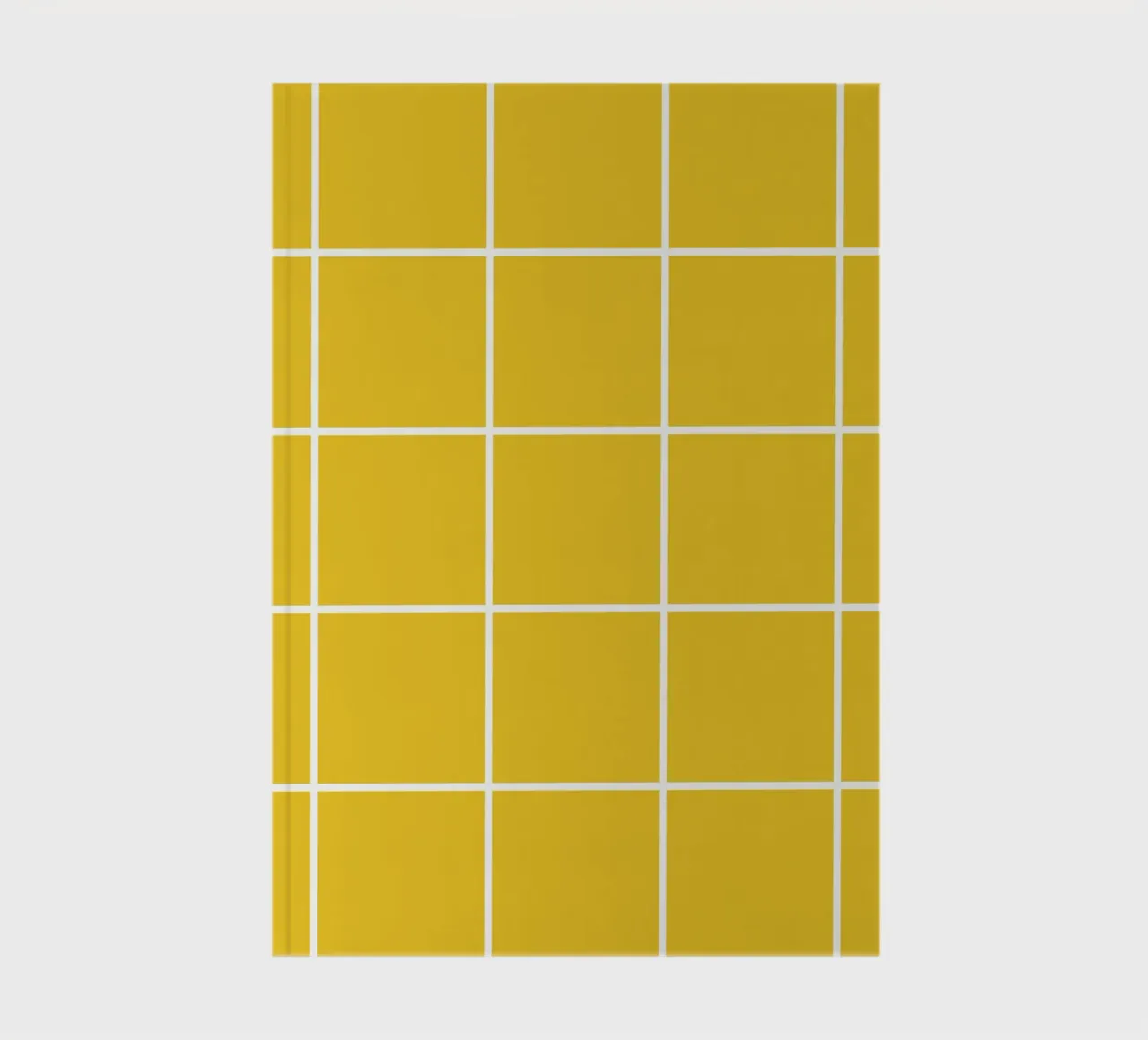 White Thin Checkered Pattern on Yellow Background notebook by Stilrausch