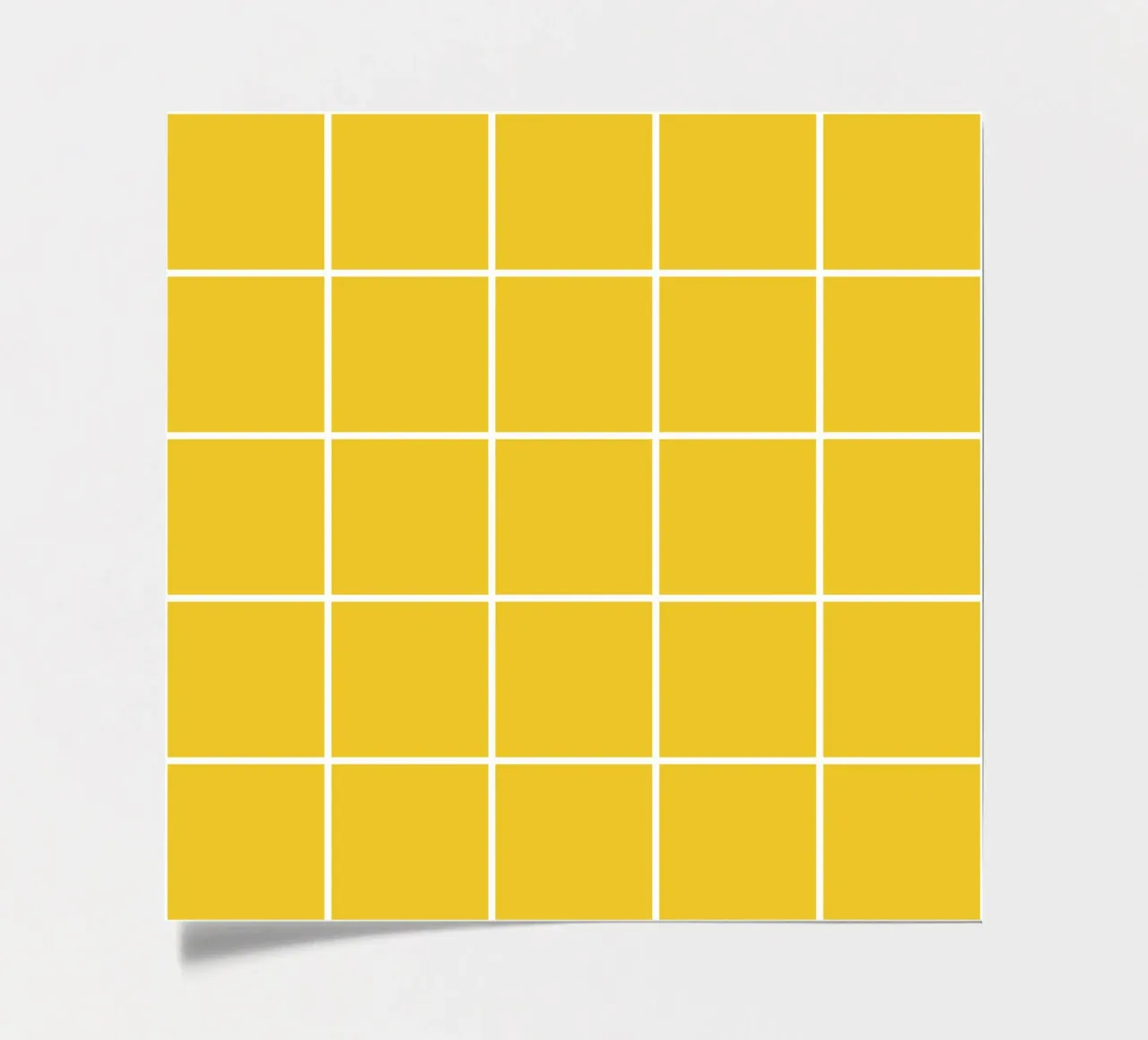 White Thin Checkered Pattern on Yellow Background sticker sheet by Stilrausch